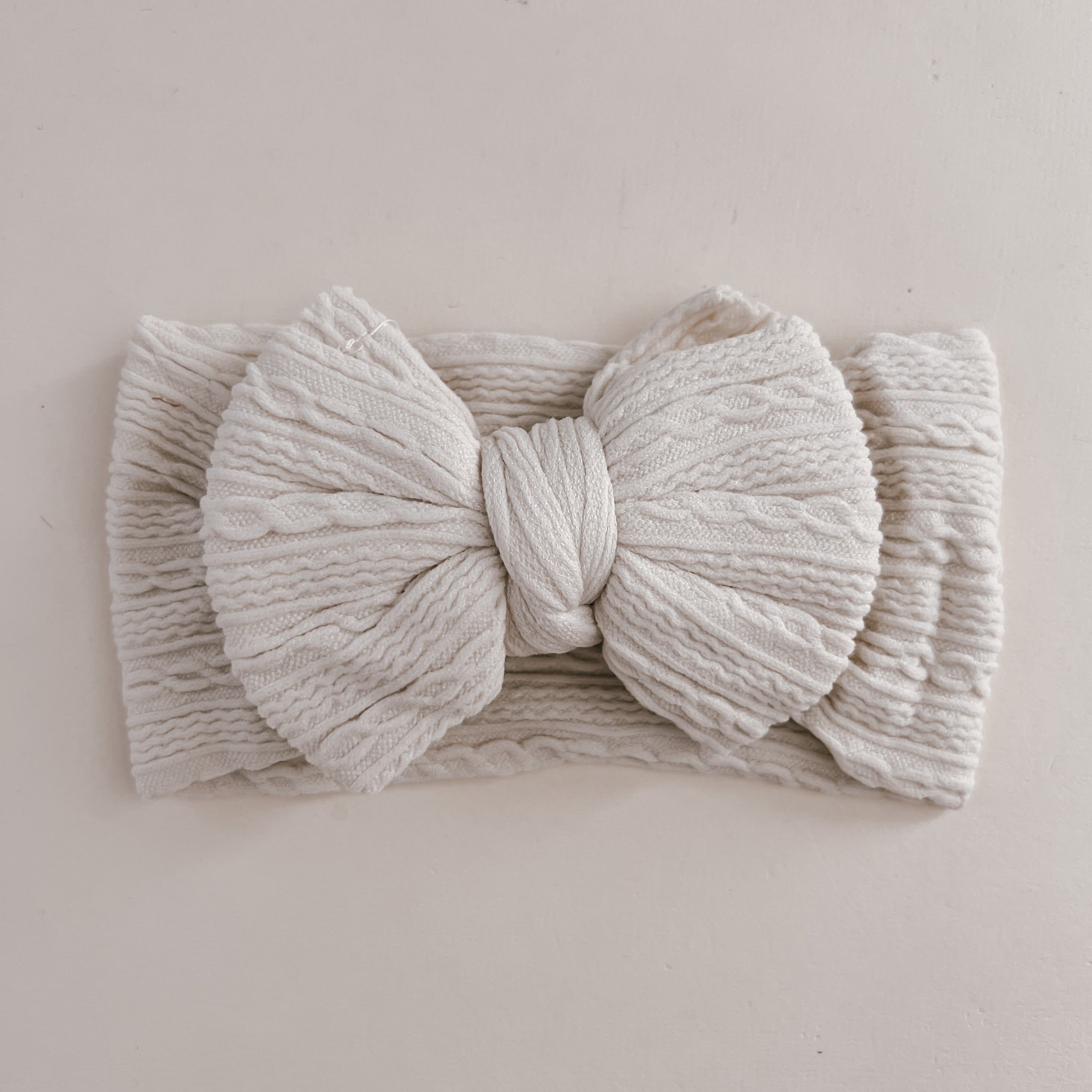 Stretch Bow Headband - Cream