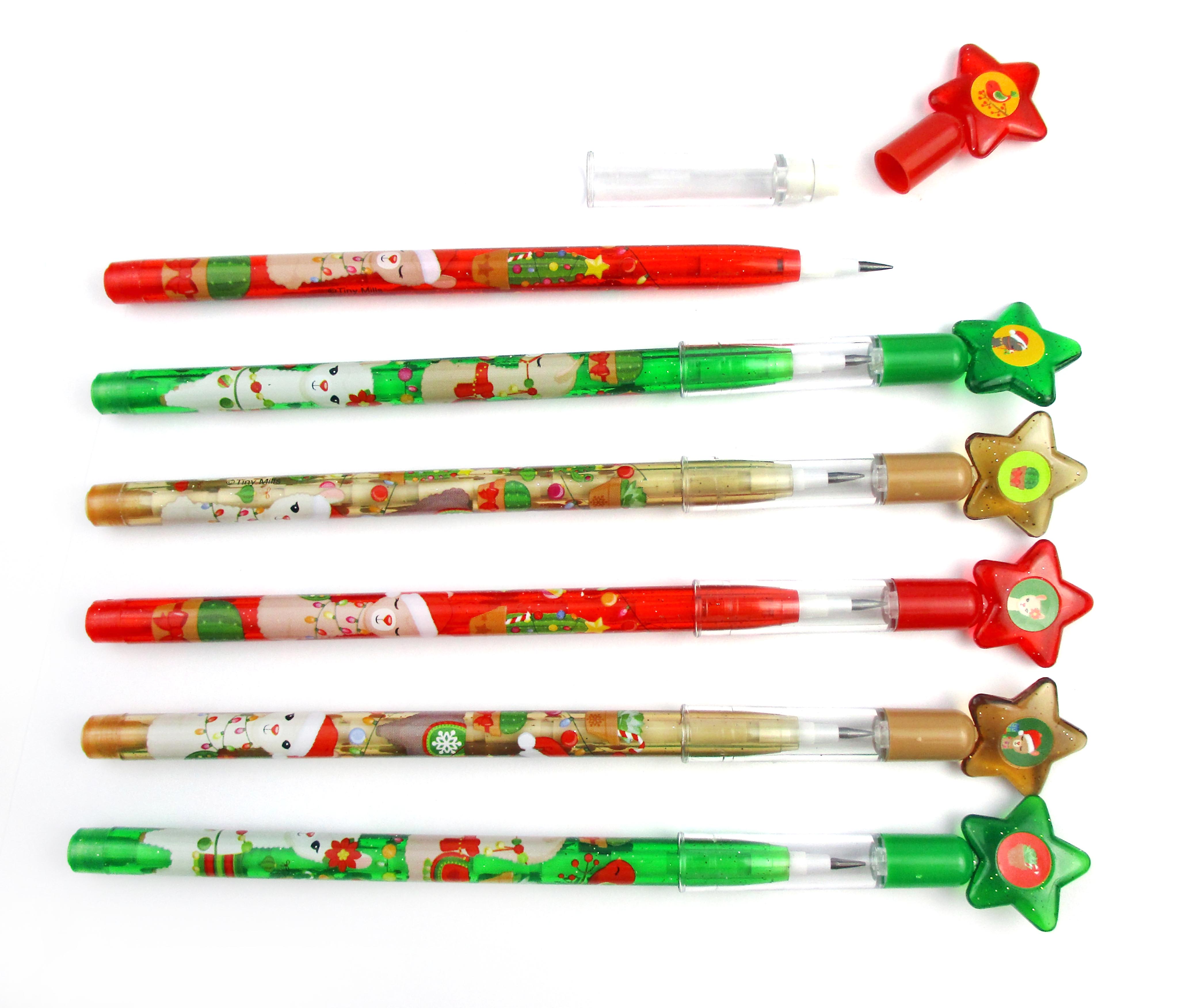 Christmas Llamas Alpacas Multi Point Pencils