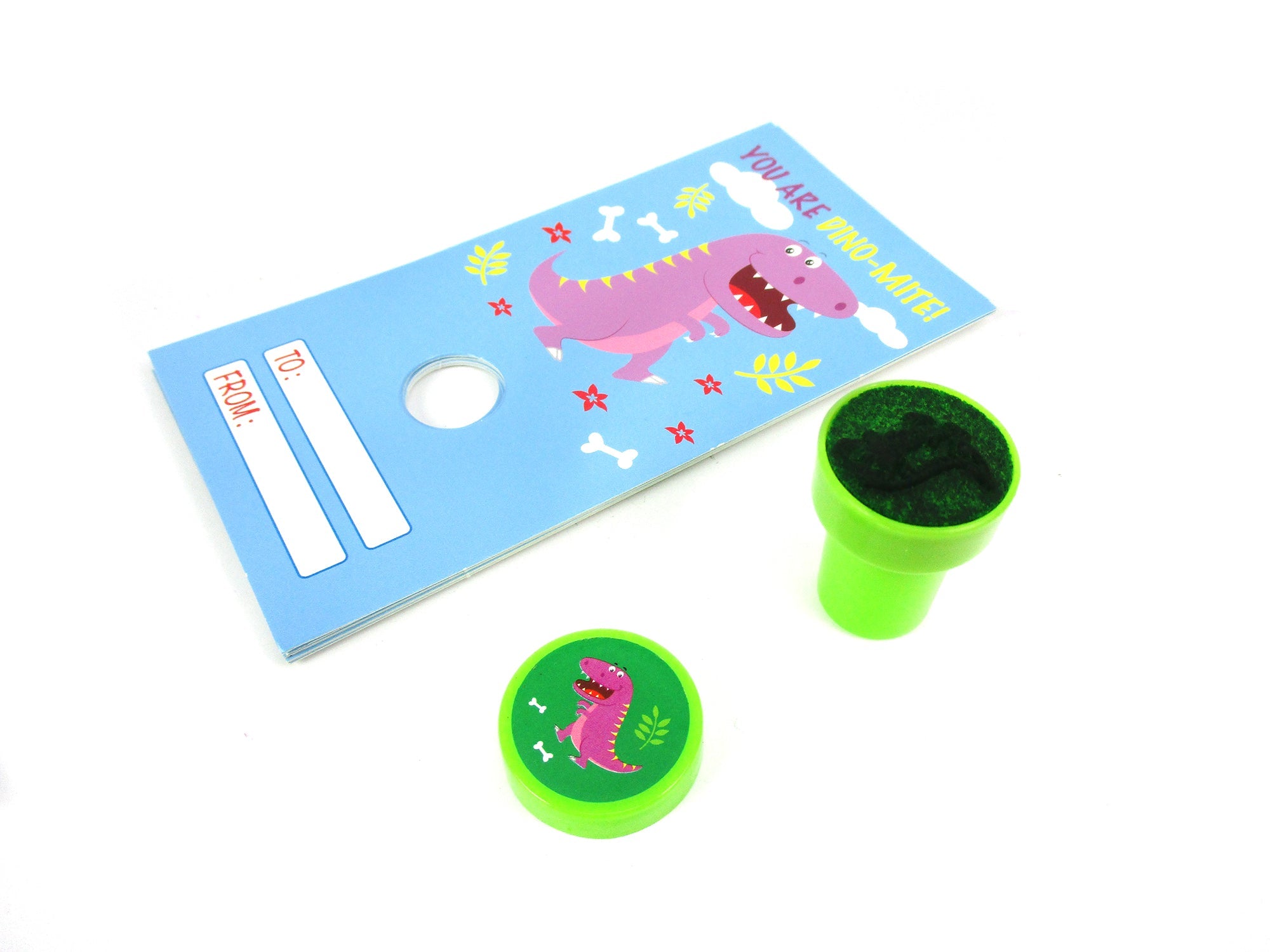Dinosaur Valentine's Day Cards With Stampers For Classroom Exchange