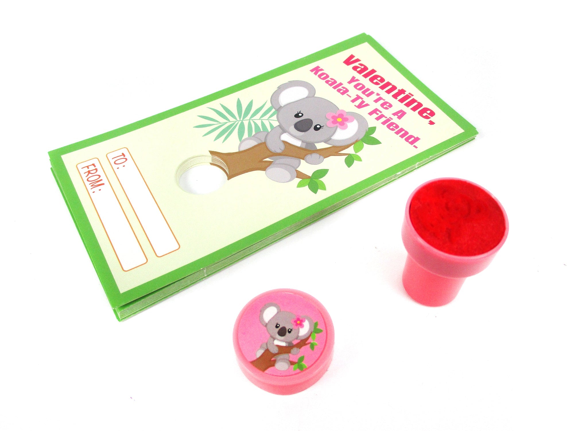 Koala Valentine's Day Cards With Stampers For Classroom Exchange