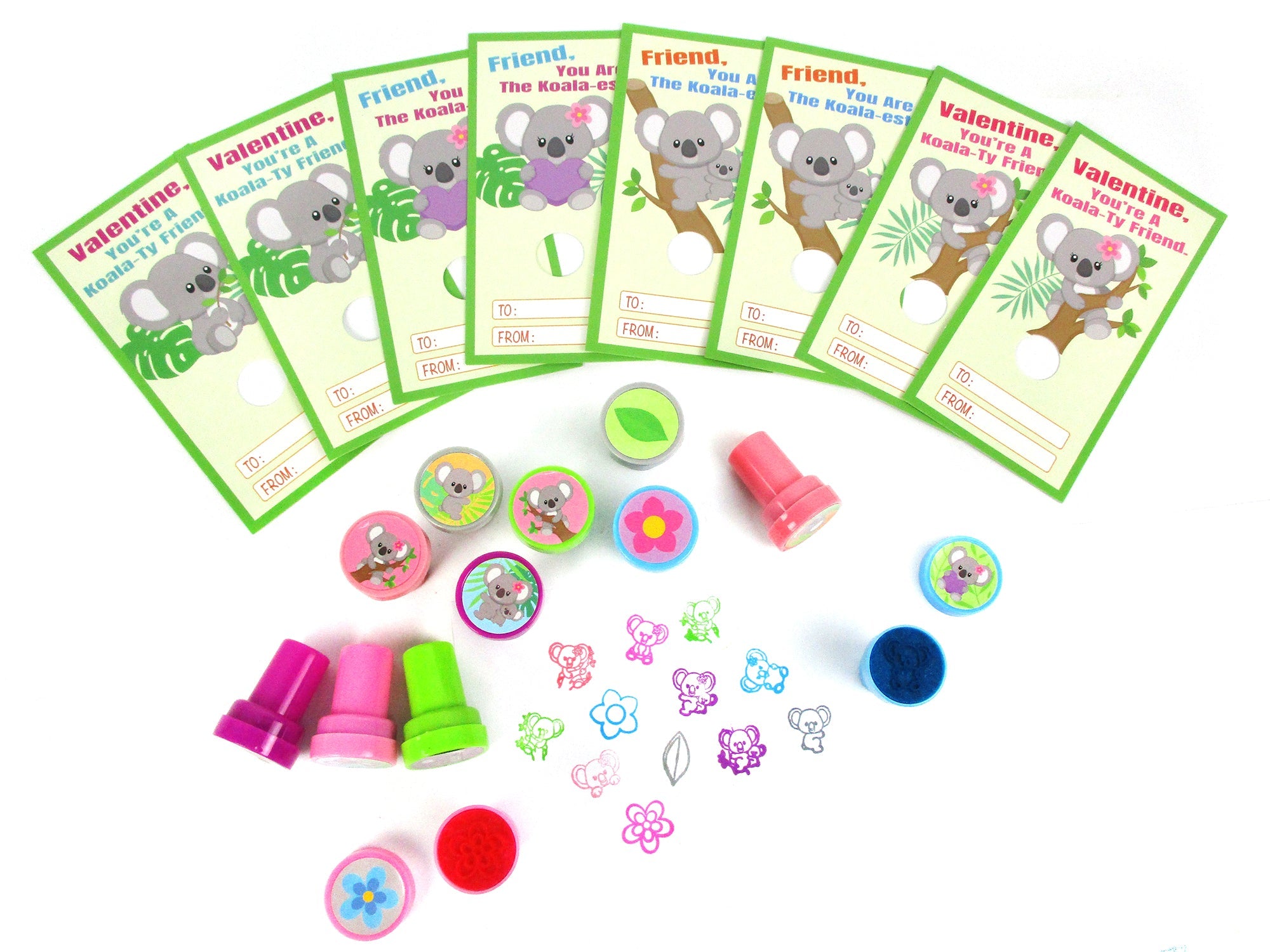 Koala Valentine's Day Cards With Stampers For Classroom Exchange