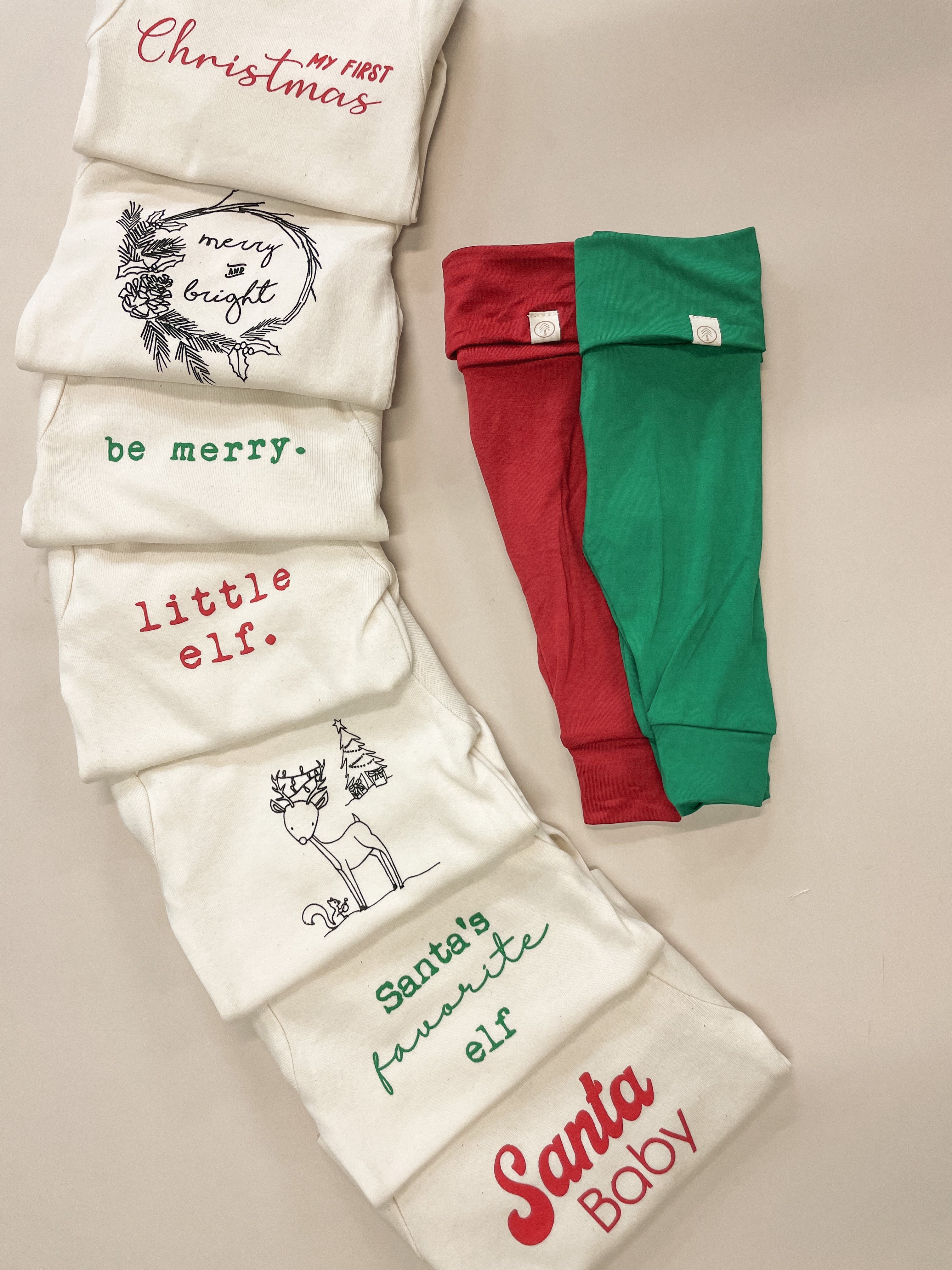 Baby Merry And Bright Graphic Long Sleeve Organic Bodysuit