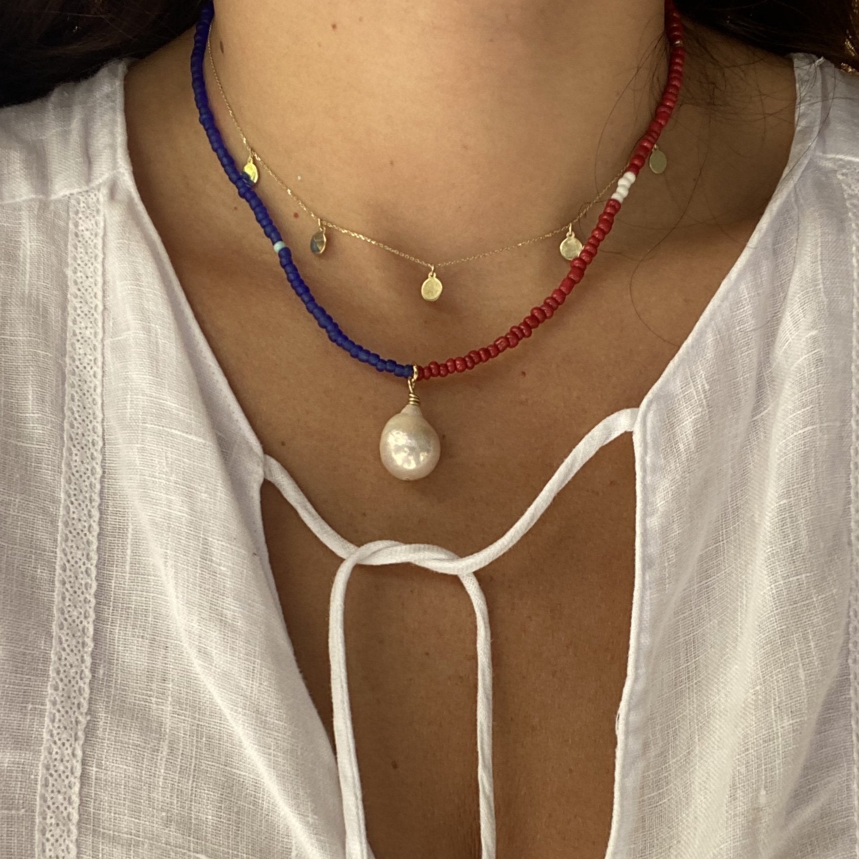 Solid Gold Circle Necklace