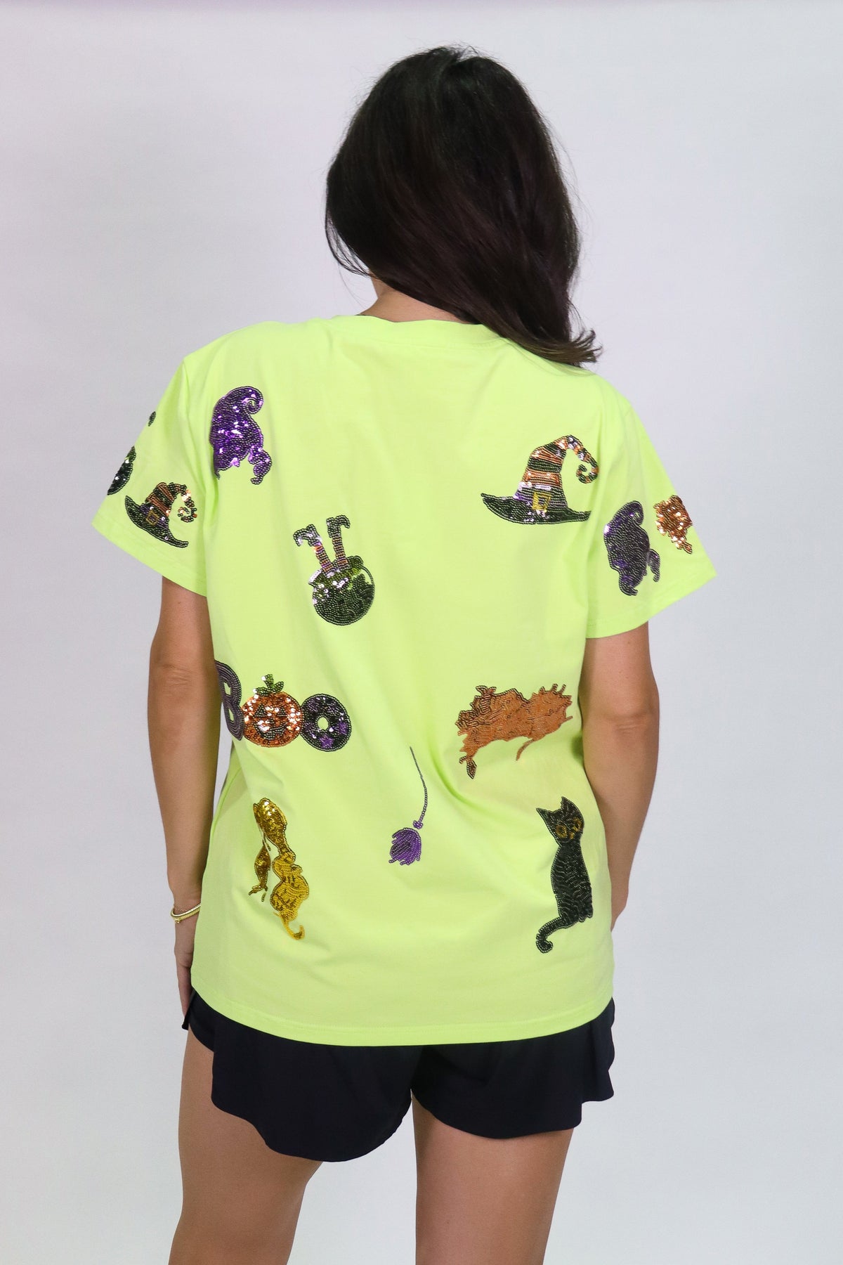 Sisters Of Salem Sequin Halloween Tee - Women's