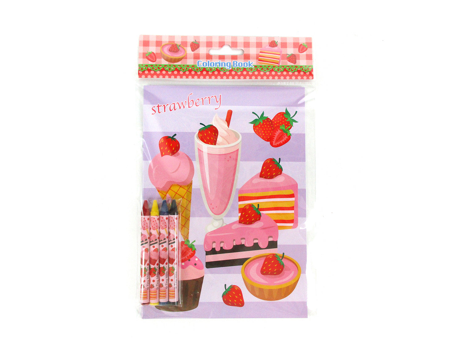 Strawberry Coloring Books With Crayons Party Favors - Set Of 6 Or 12