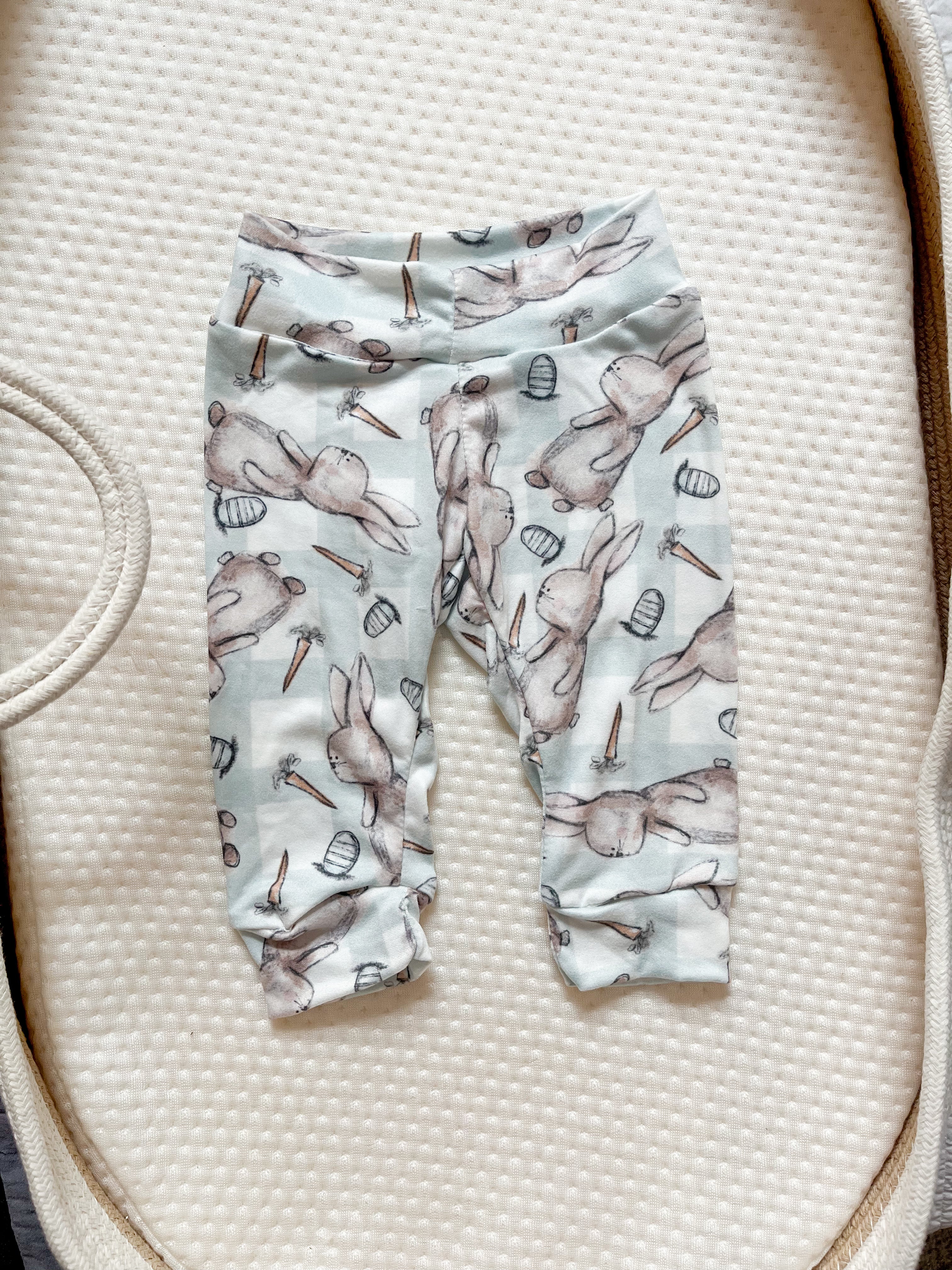 Snuggle Bunny Plaid Baby Boy Easter Joggers Outfit
