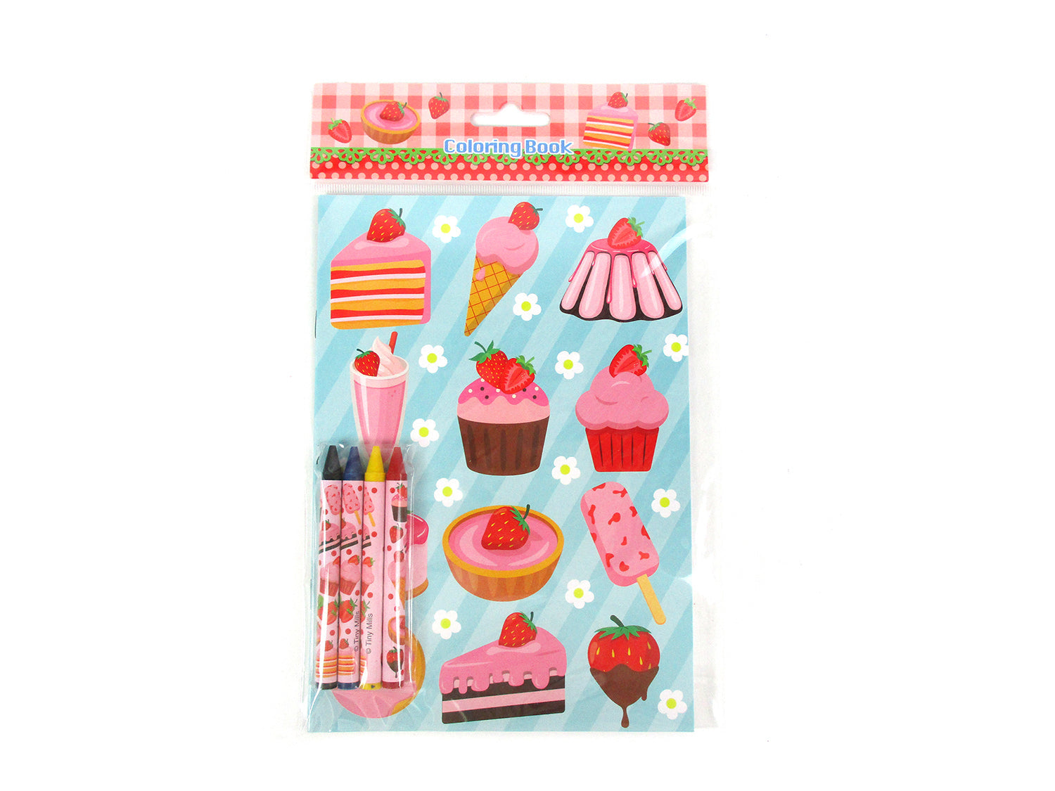 Strawberry Coloring Books With Crayons Party Favors - Set Of 6 Or 12
