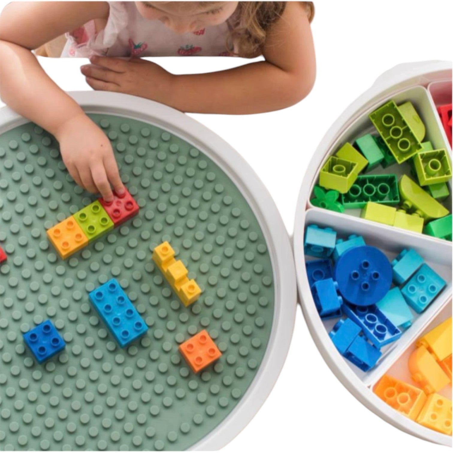 Sensory Play Tray With Removable Compartments And Lid