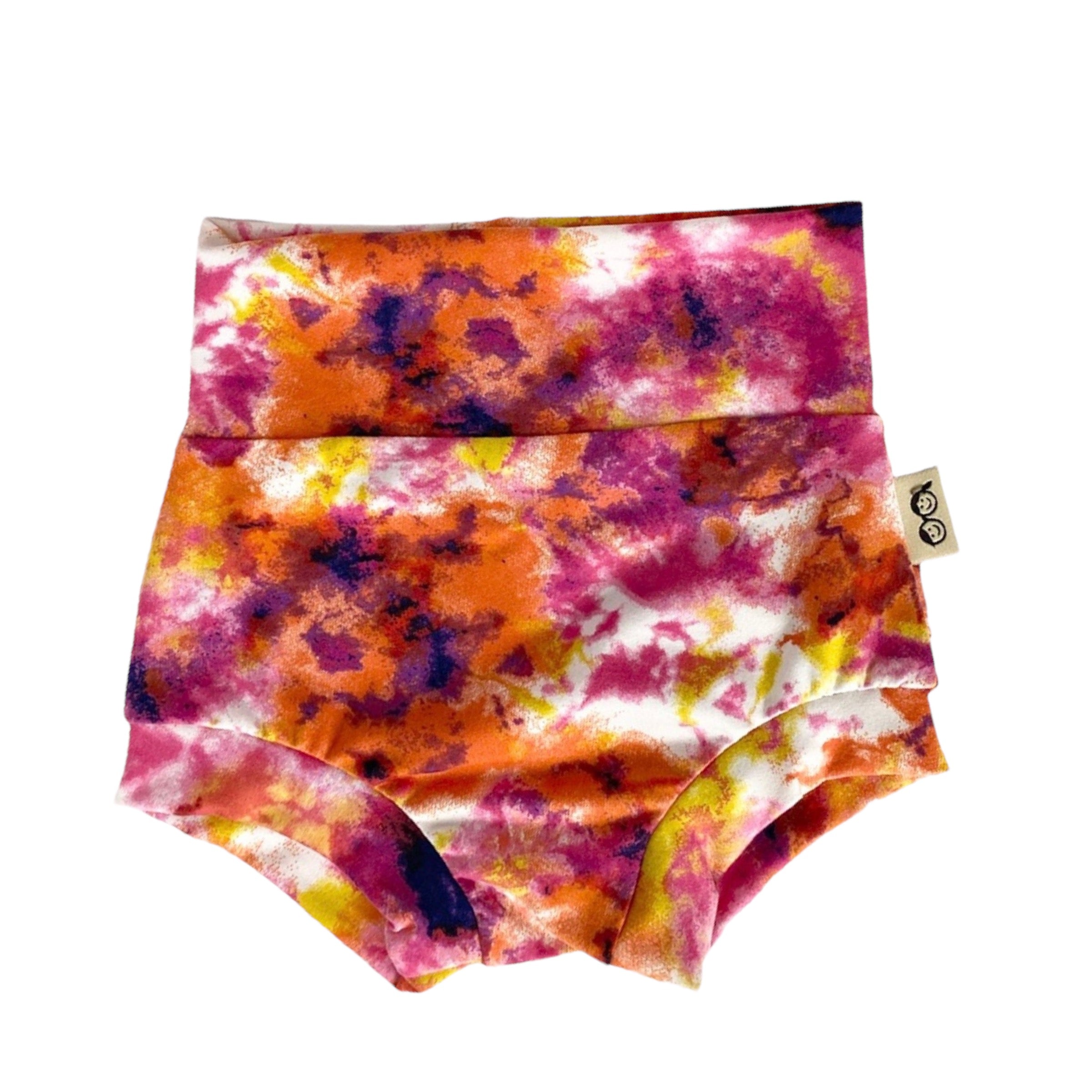 Fuchsia Orange Tie Dye Bummies