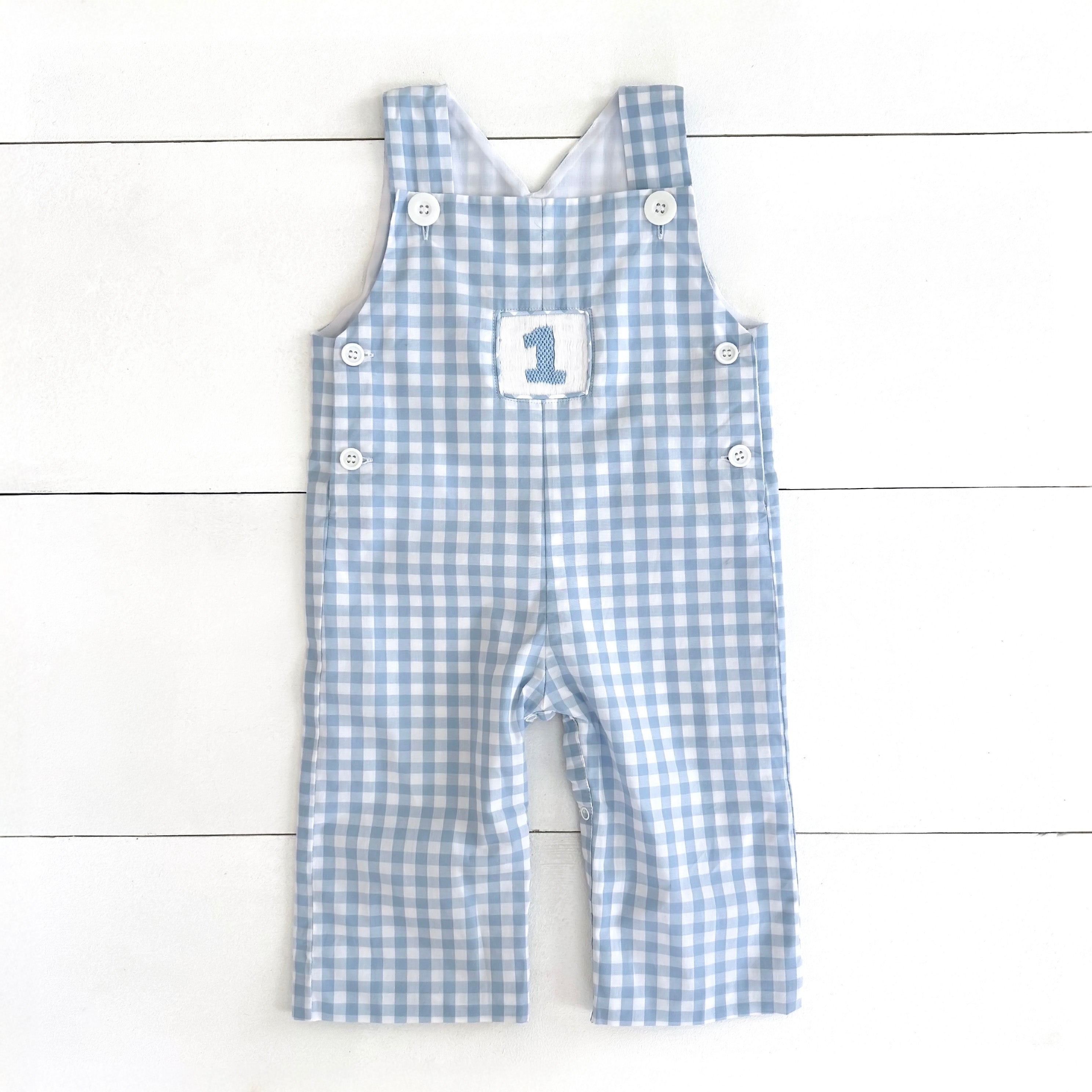 Boys Smocked First Birthday Jon Jon