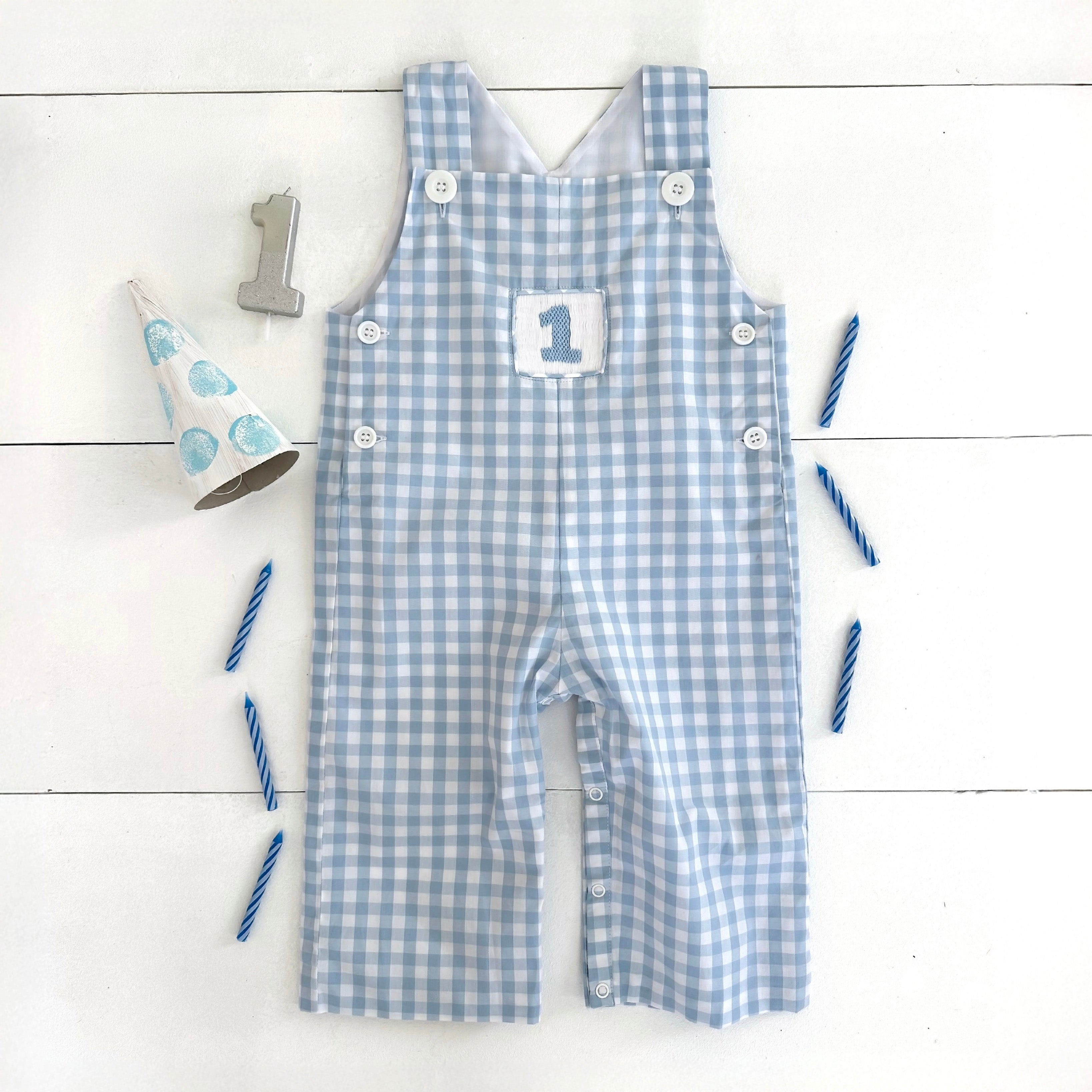 Boys Smocked First Birthday Jon Jon