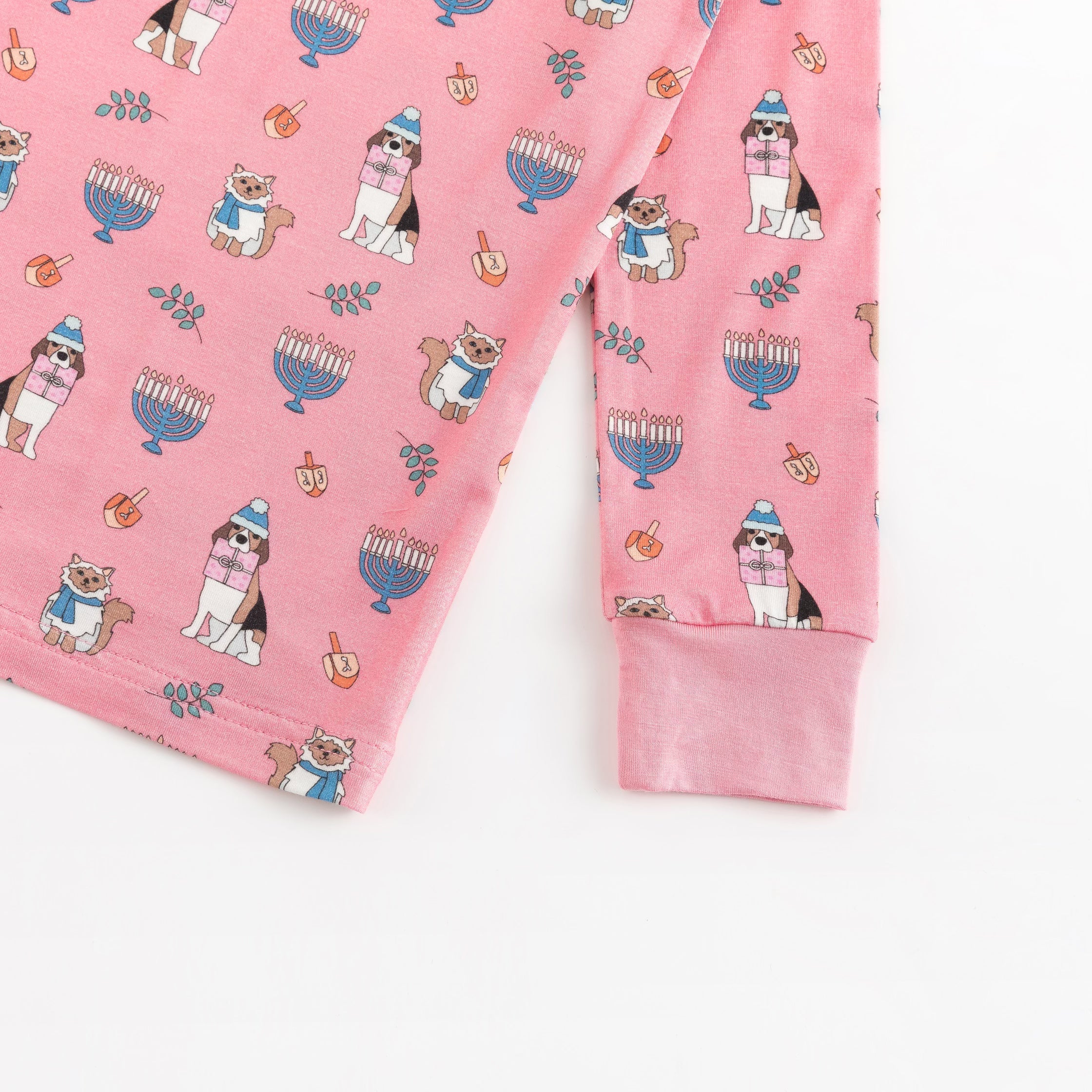 Preorder - Hanukkah Pets (long Sleeve Pj) - Pink