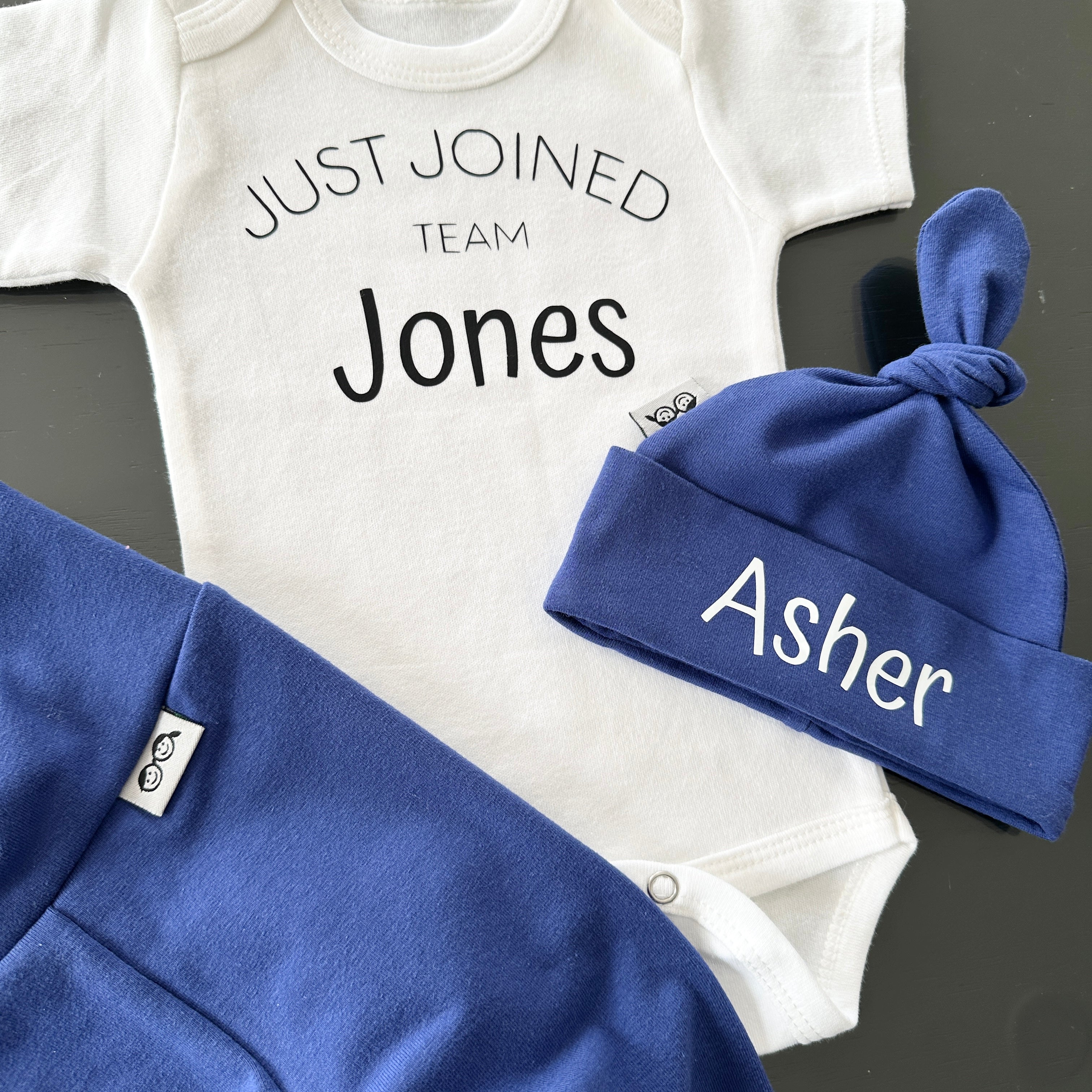 Personalized Boy Coming Home Outfit - Custom Name Bodysuit (u Choose Color)