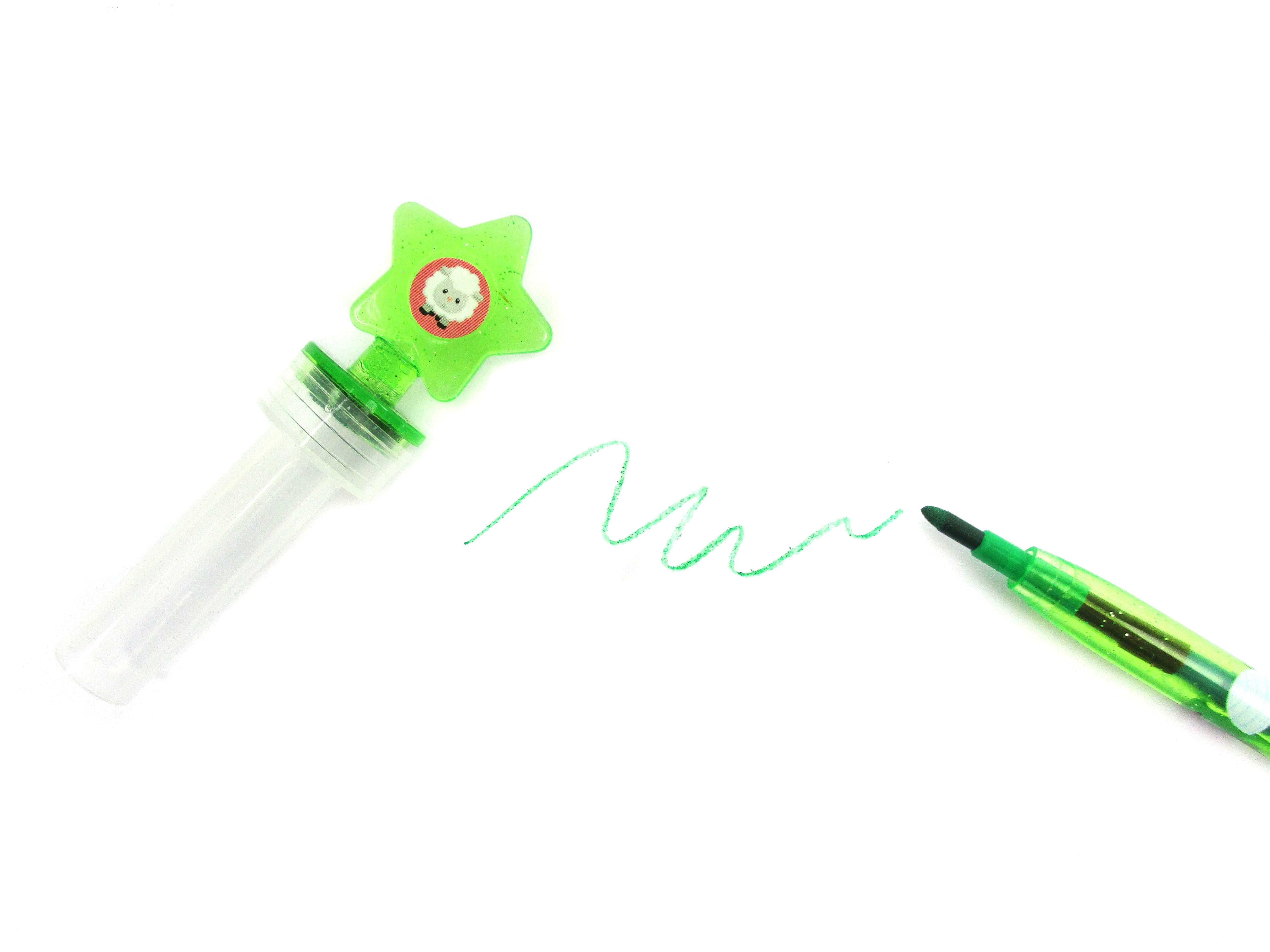 Animal Stackable Crayon With Stamper Topper