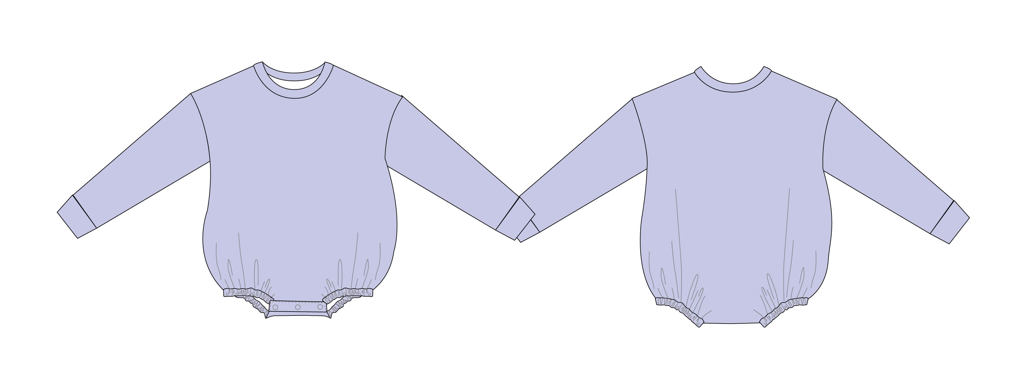 Wisteria Dream - Cloud Terry Bubble Sweatshirt