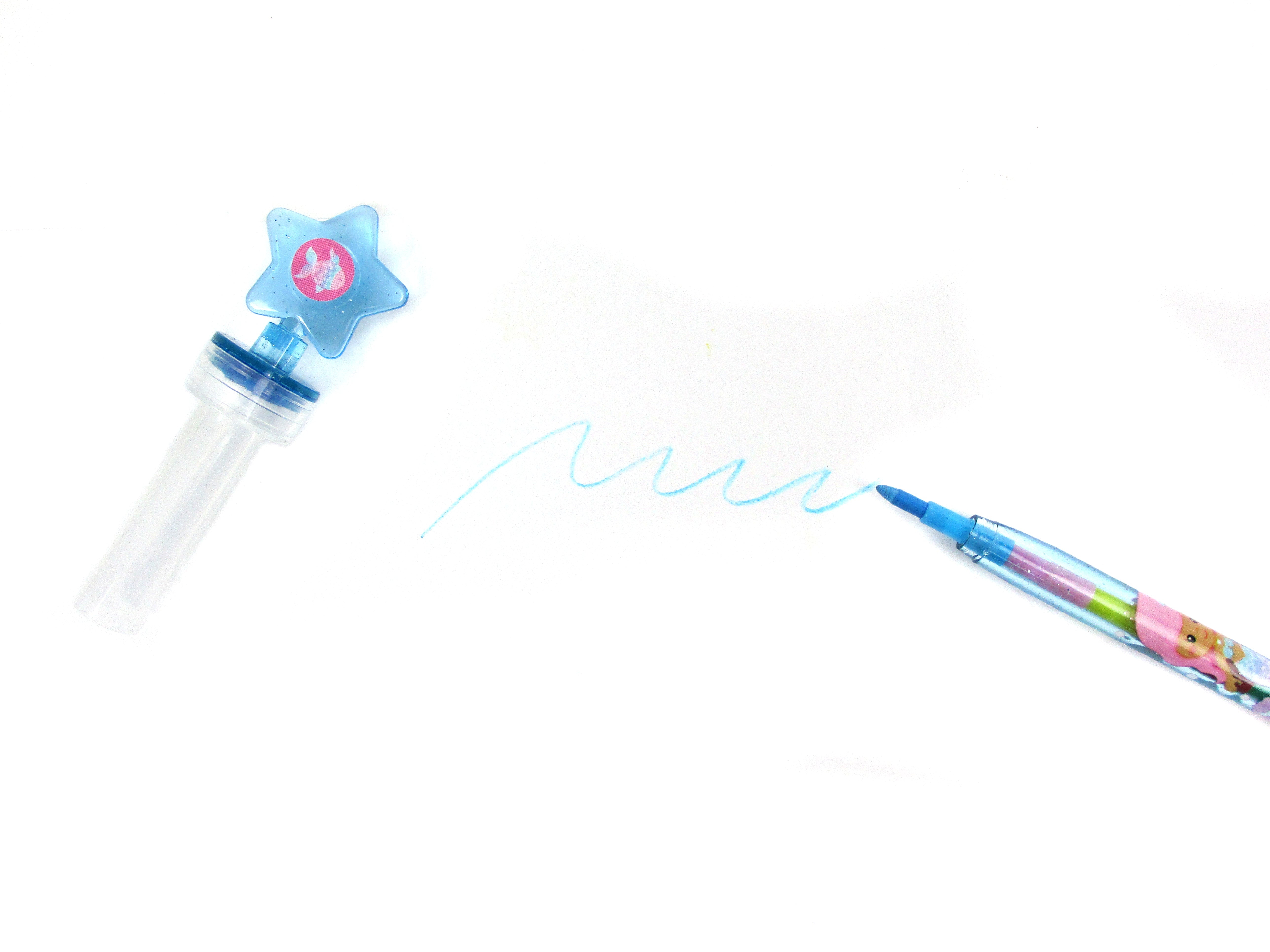 Rainbow Mermaid Stackable Crayon With Stamper Topper