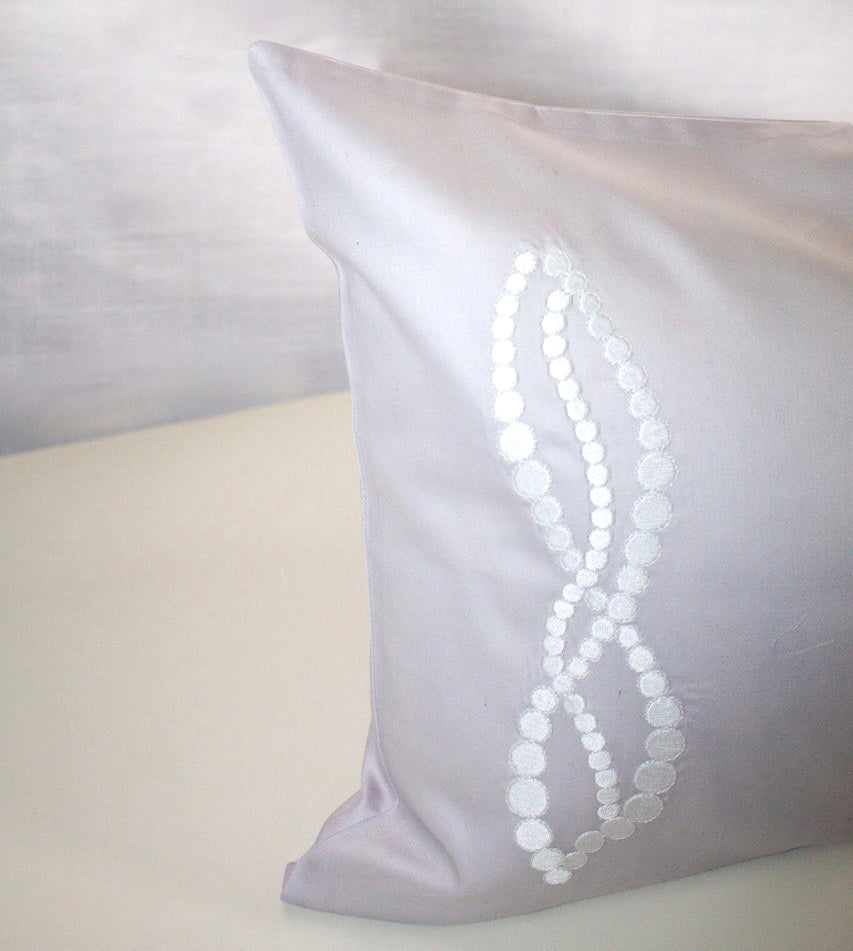Embroidered Pillowcase - Platinum Pearl Ropes