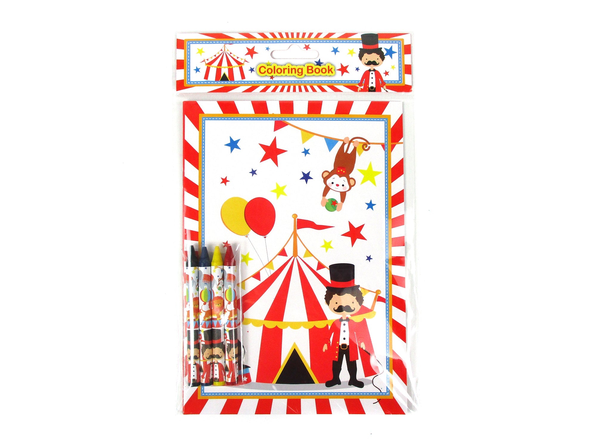 Circus Coloring Books With Crayons Party Favors - Set Of 6 Or 12
