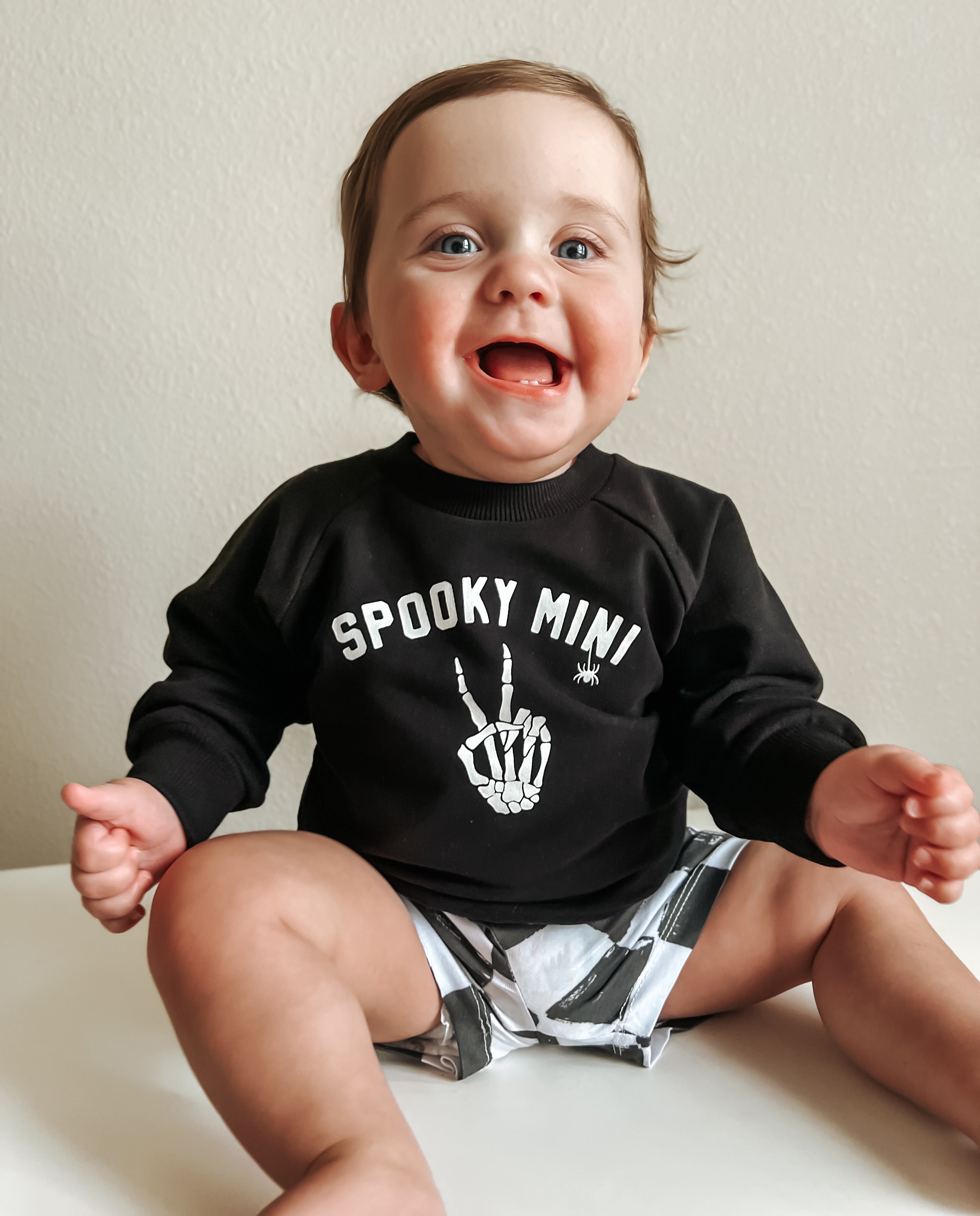 Organic Cotton Spooky Mini Crewneck Sweatshirt
