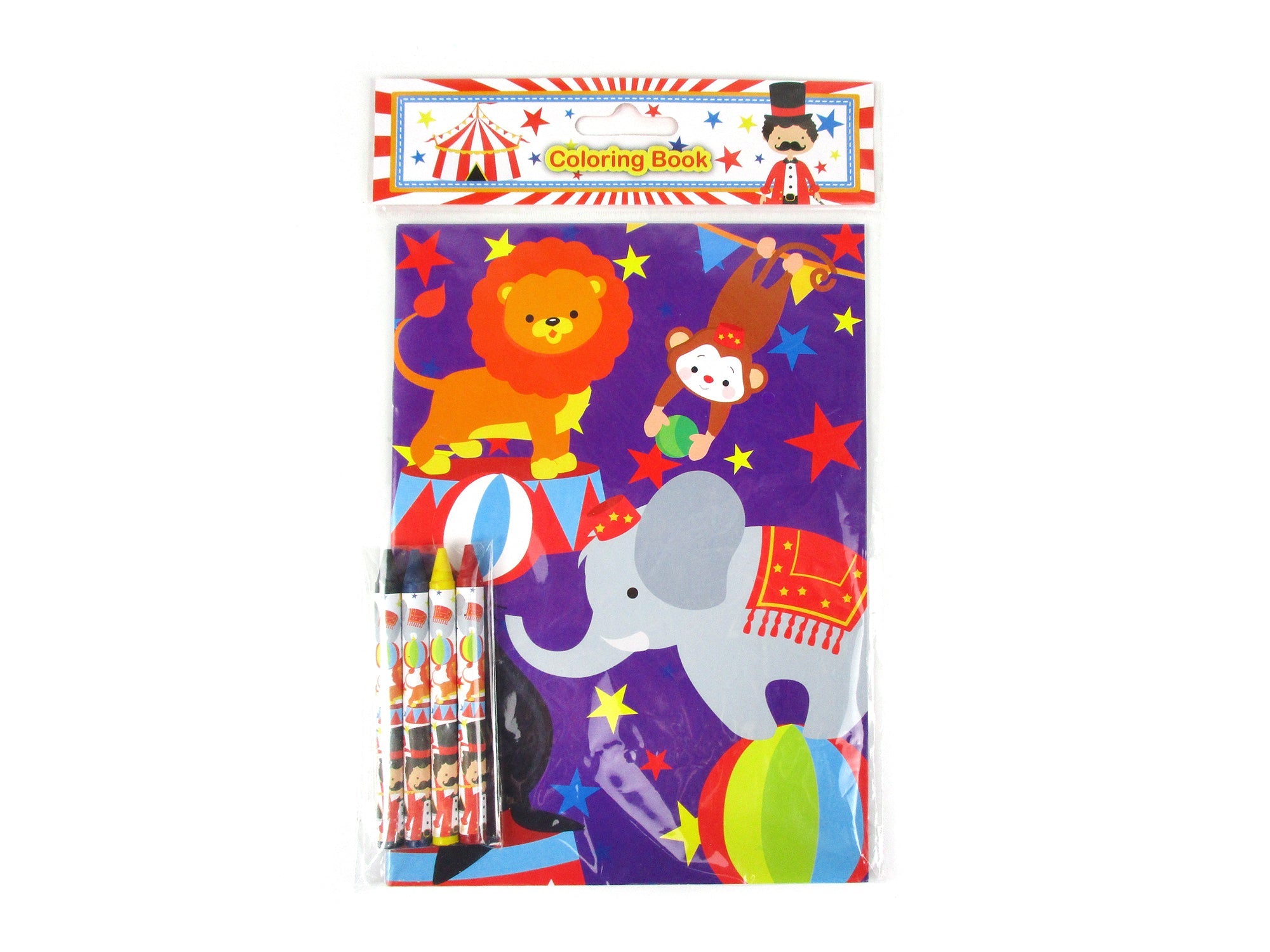 Circus Coloring Books With Crayons Party Favors - Set Of 6 Or 12