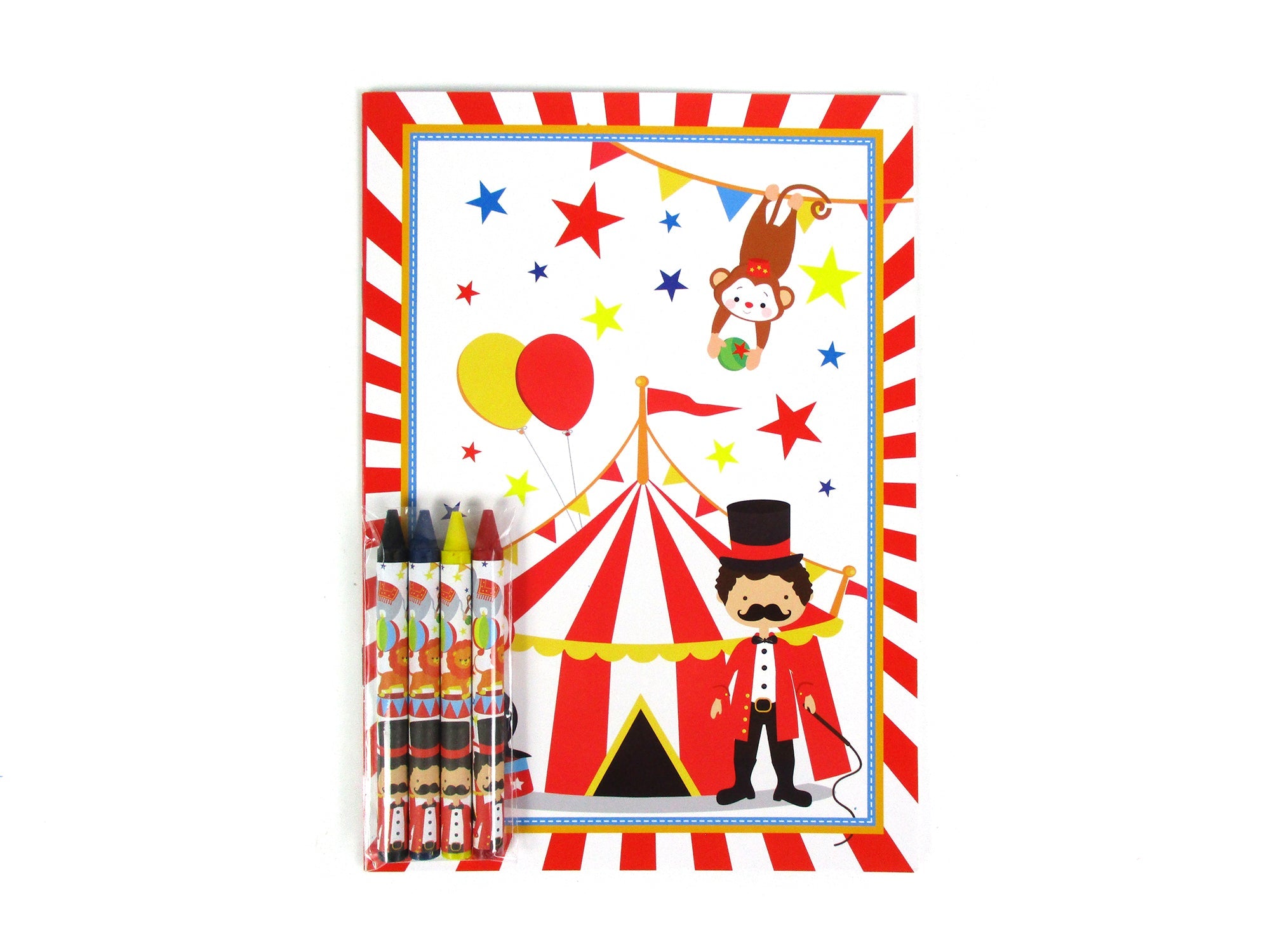 Circus Coloring Books With Crayons Party Favors - Set Of 6 Or 12