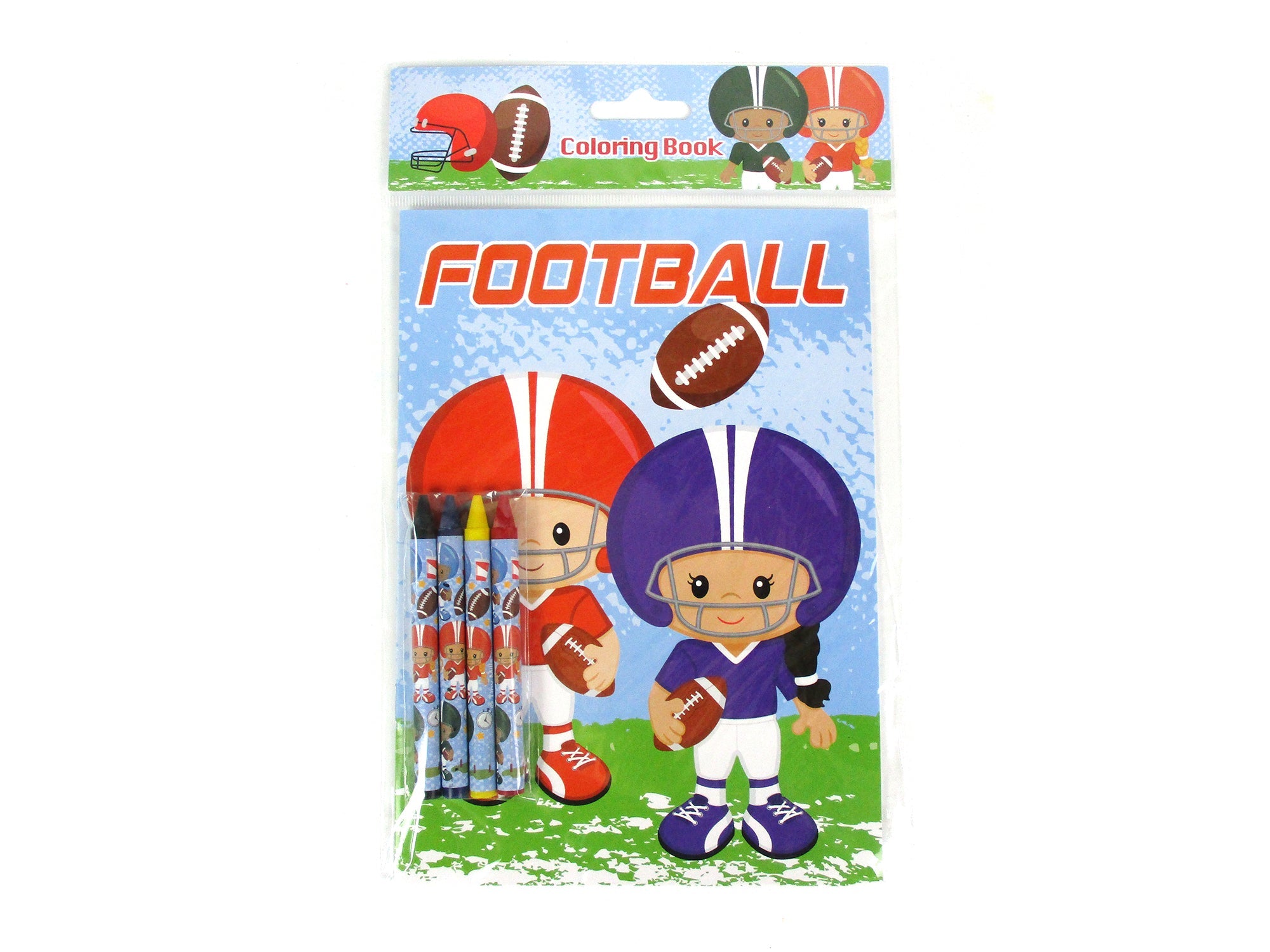 Football Coloring Books With Crayons Party Favors - Set Of 6 Or 12