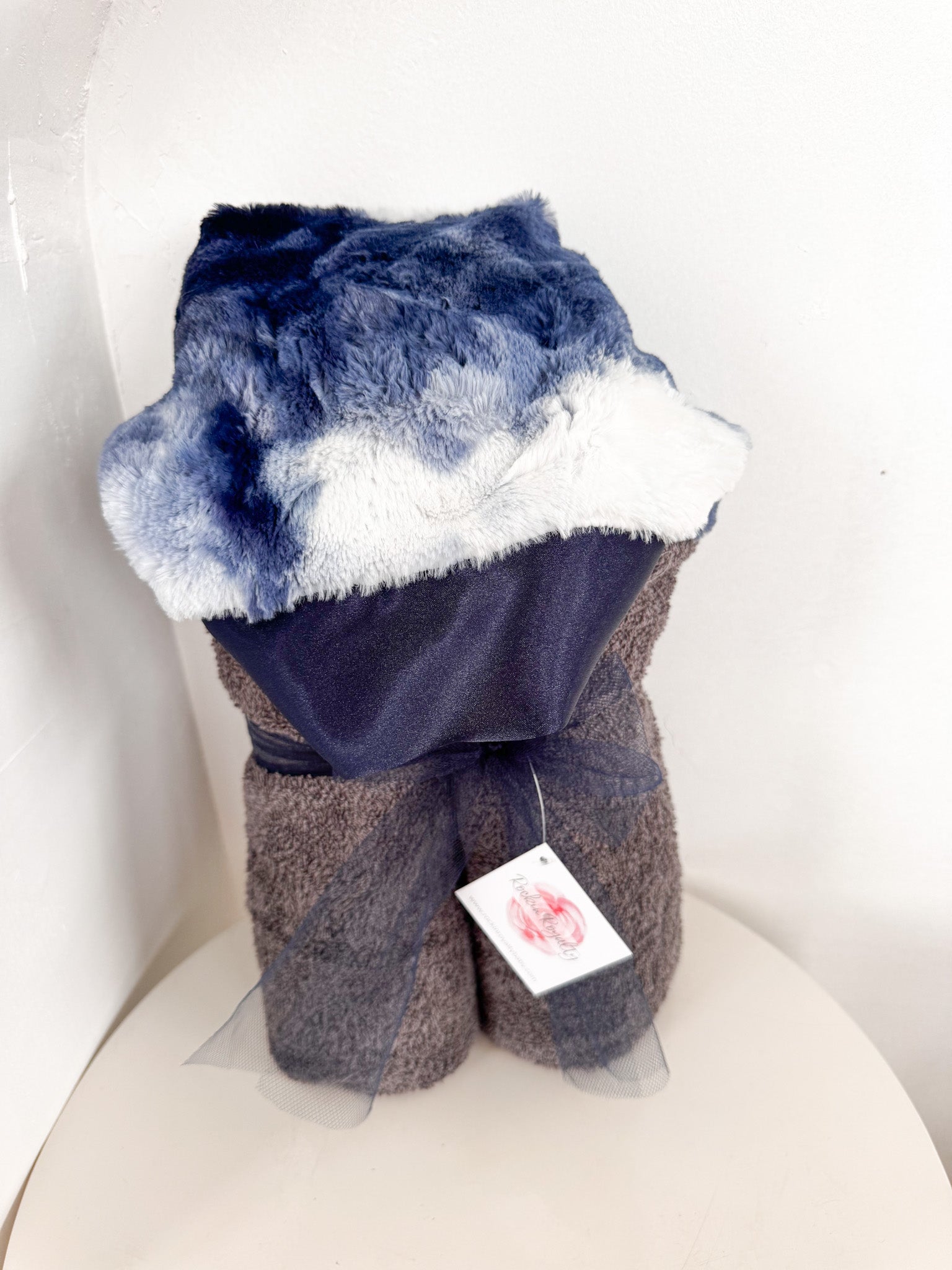 Navy Tie Dye | Hooded Bath Towel