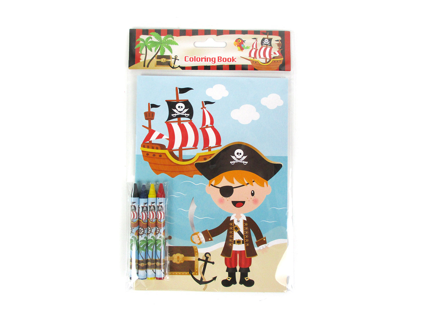 Pirate Coloring Books With Crayons Party Favors - Set Of 6 Or 12