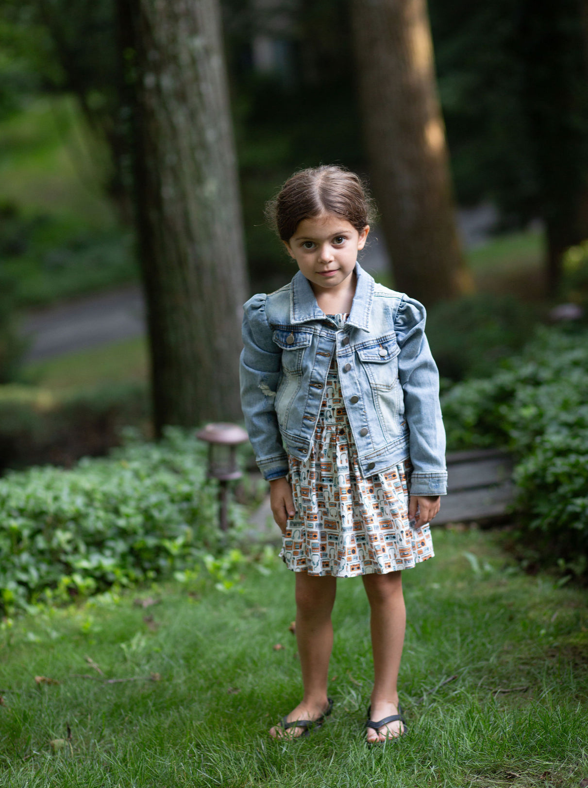 Kids Puff Sleeve Denim Jacket