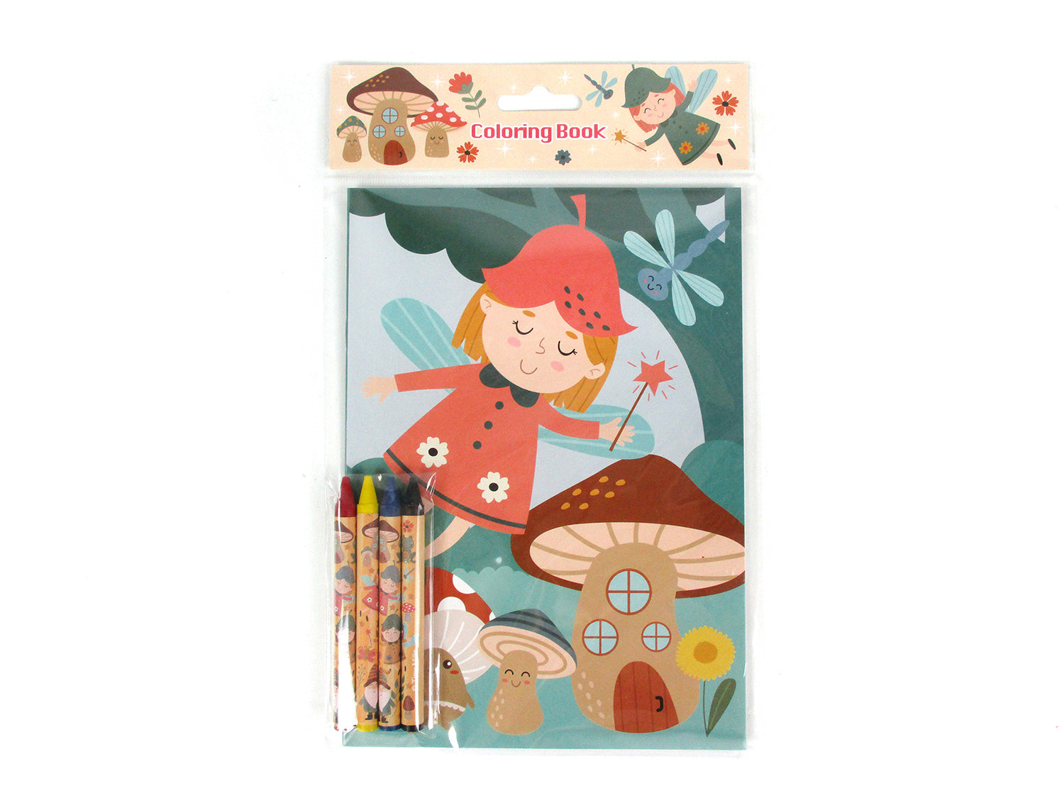 Garden Gnomes & Fairies Coloring Books With Crayons Party Favors - Set Of 6 Or 12