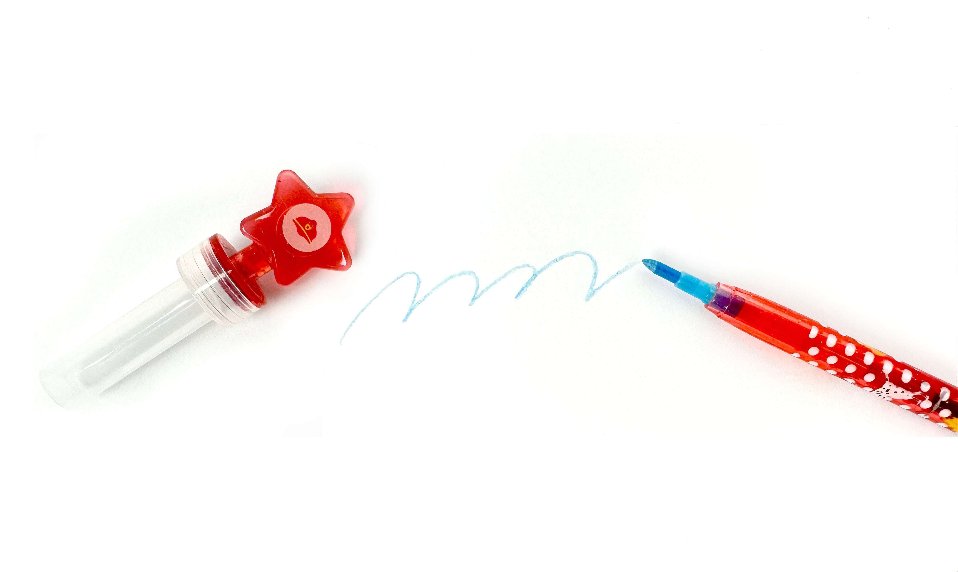 Fire Truck Stackable Crayon With Stamper Topper