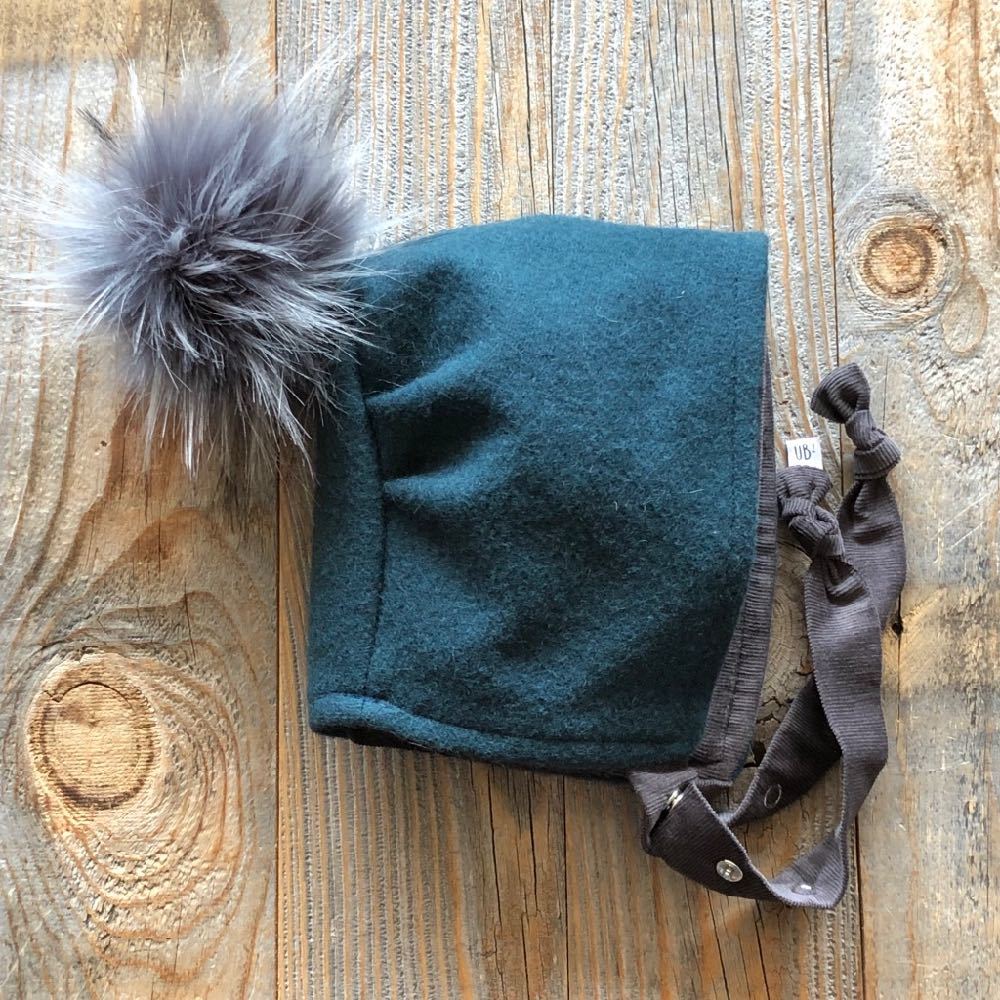Brimless Bonnet In Loden (add Ears Or Poms)