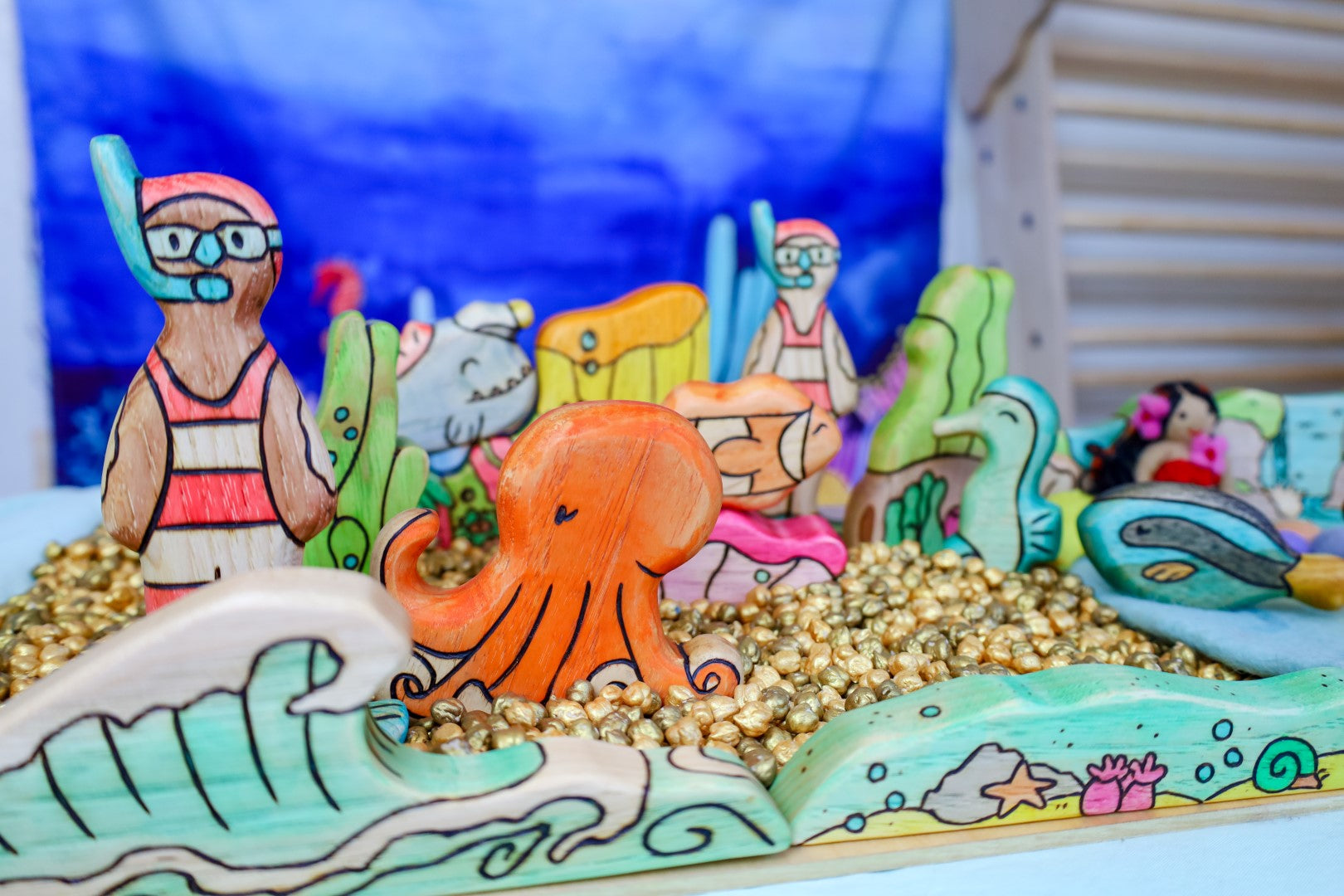 Preorder - Wooden Retro Snorkel Swimmer