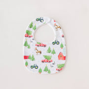 Christmas Tree Farm Organic Cotton Christmas Baby Bib