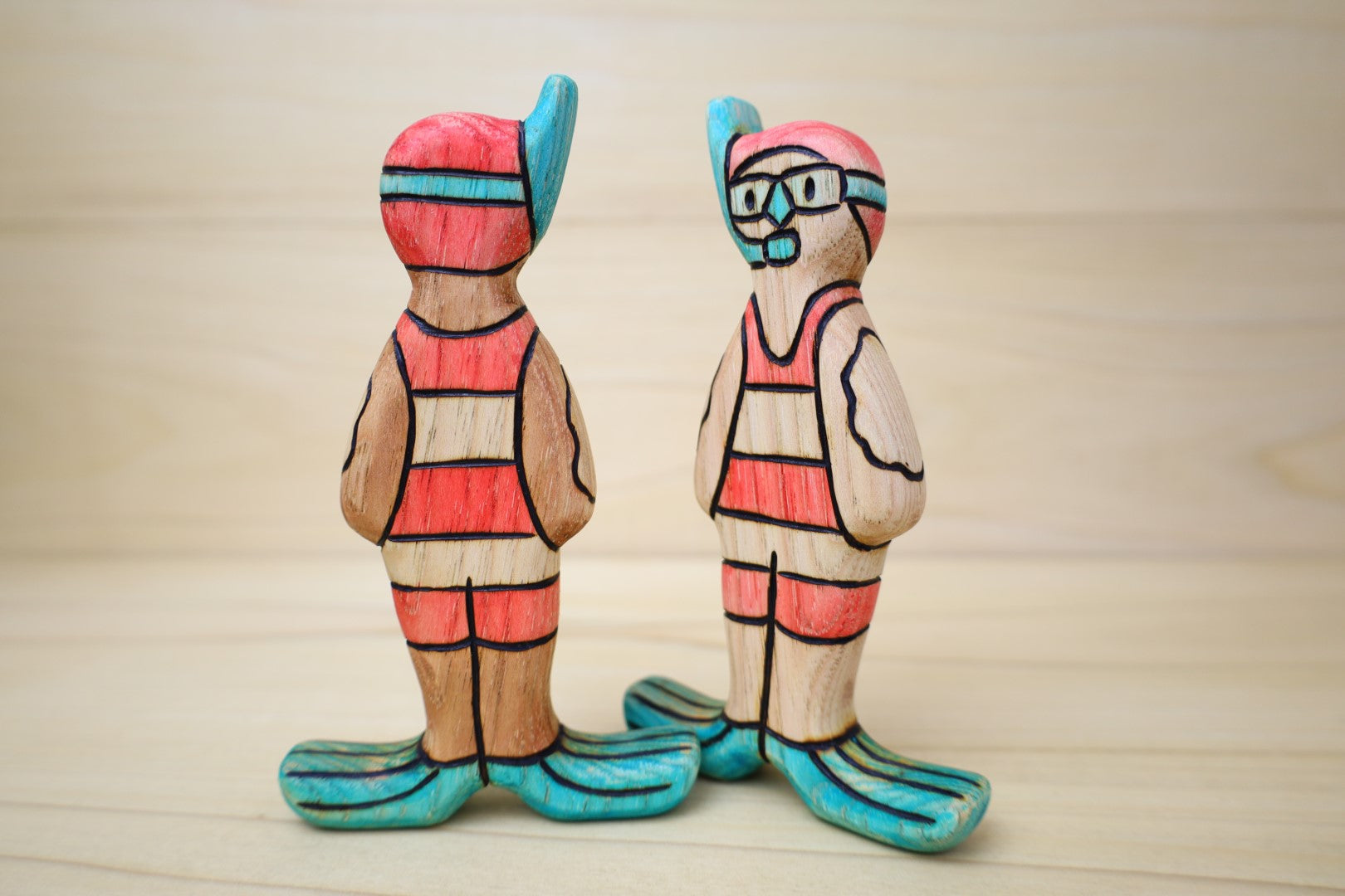 Preorder - Wooden Retro Snorkel Swimmer
