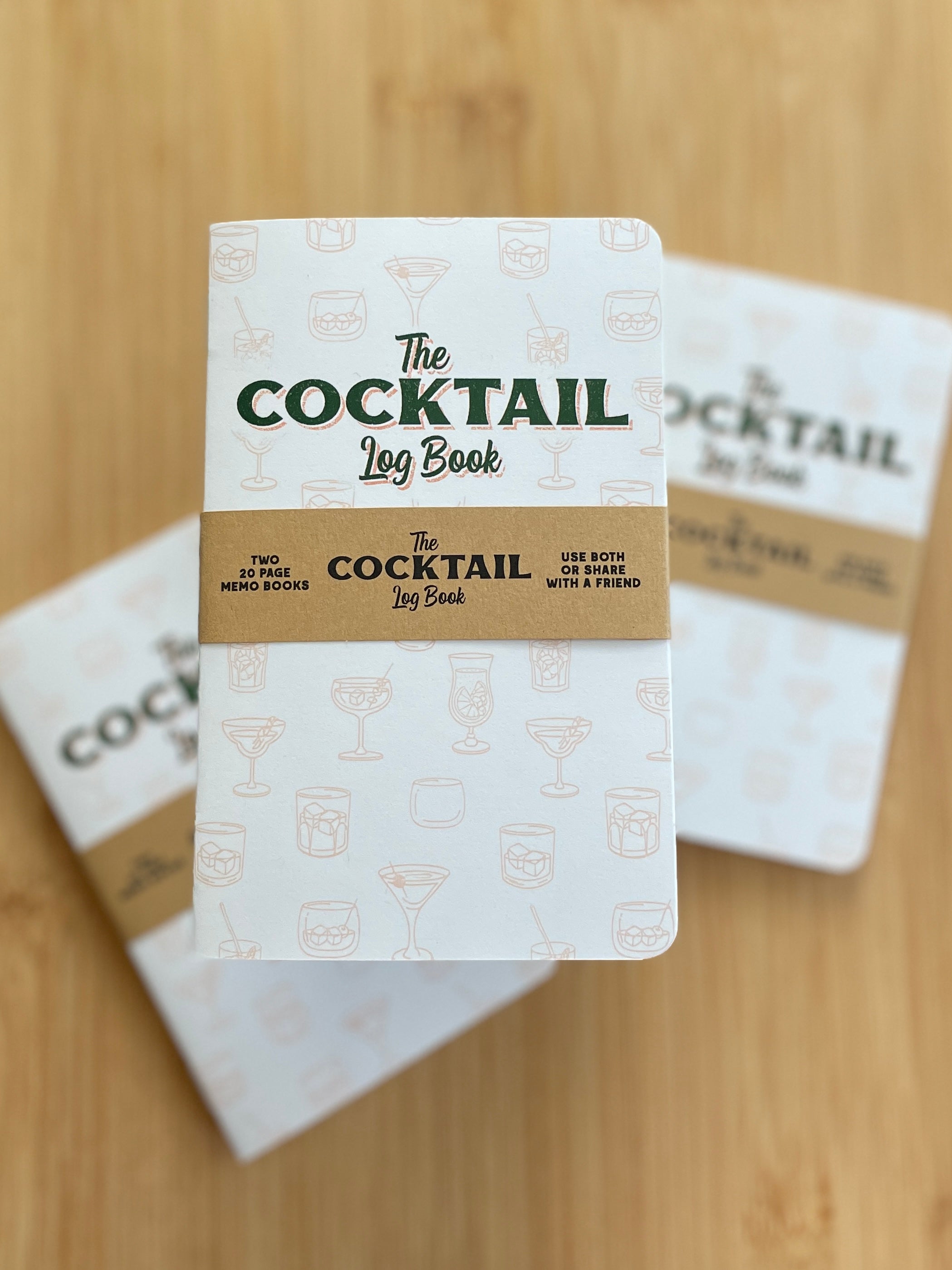 Cocktail Log Book - Two 20-page Books