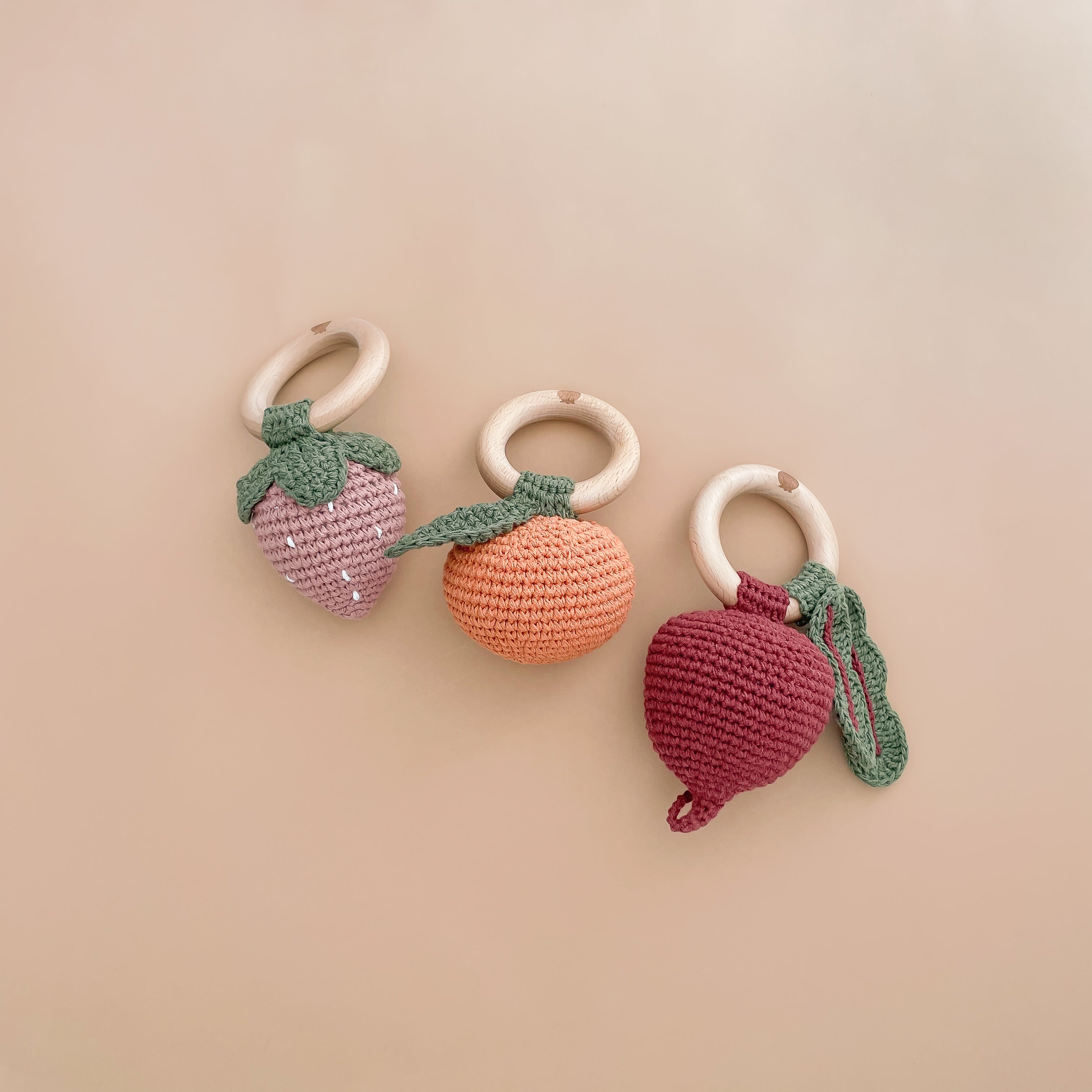 Cotton Crochet Rattle Beet