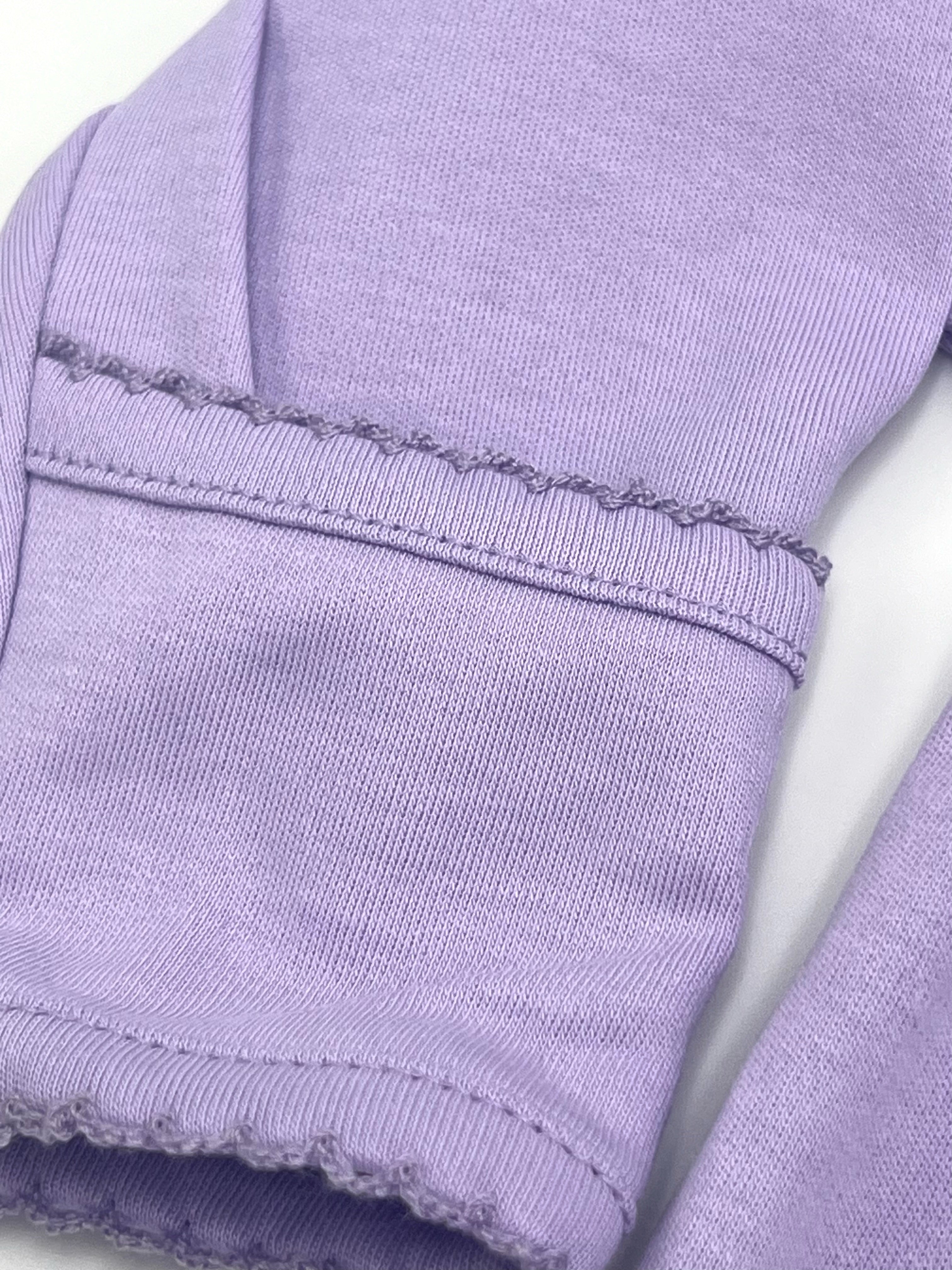 100% Pima Cotton Ruffle Dress/bloomer Set + Lavender Gown/hat (lavender Picot Trim)