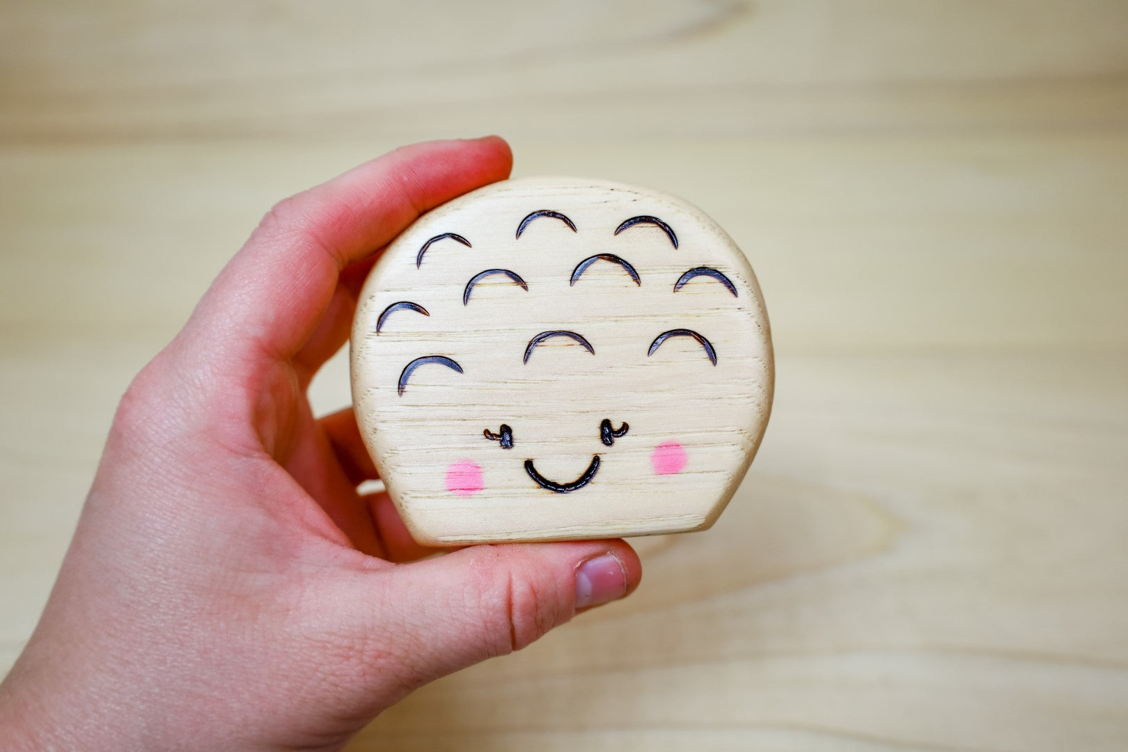 Preorder - Wooden Puff Ball Mushroom Toy