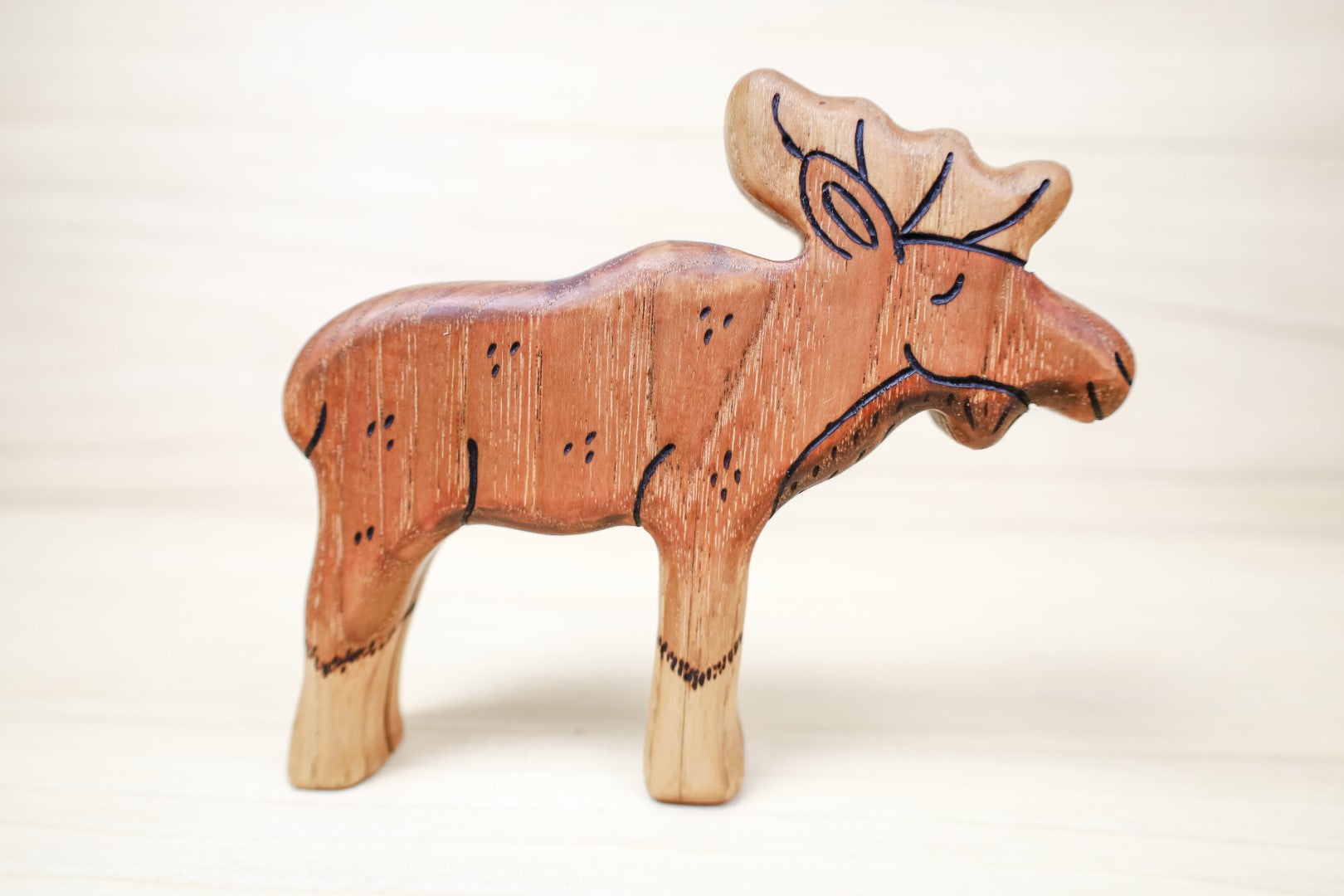 Wooden Moose Family- Daddy, Mama, Or Baby Moose