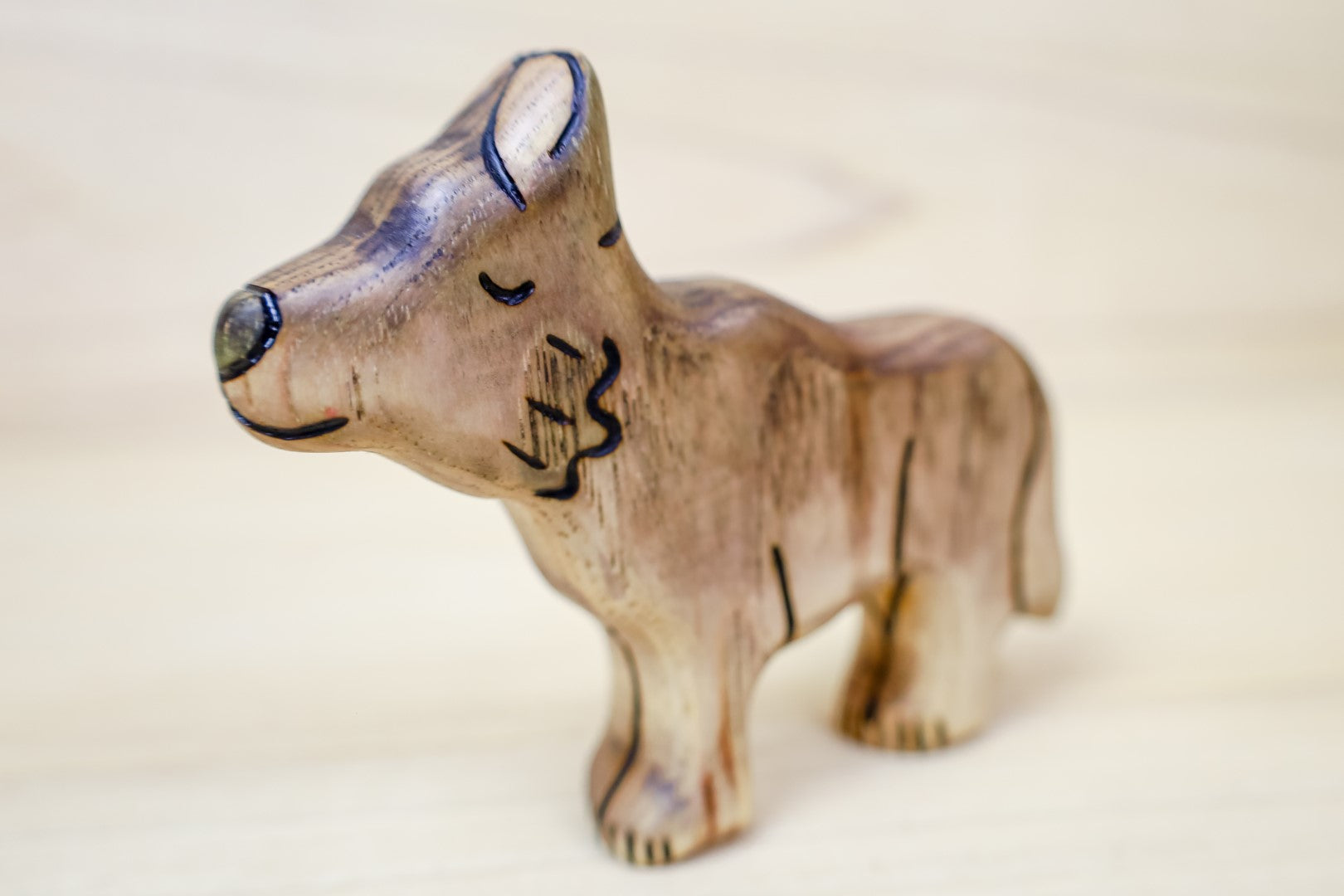 Wooden Wolf Toy