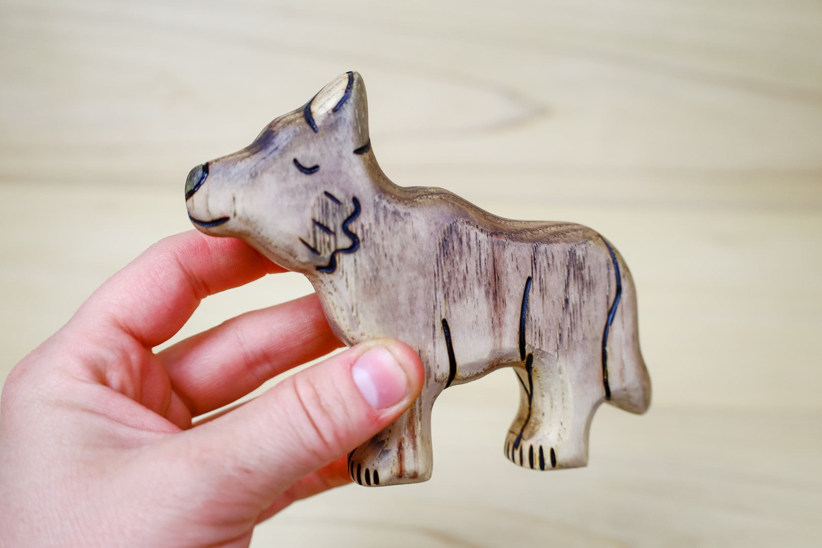 Wooden Wolf Toy