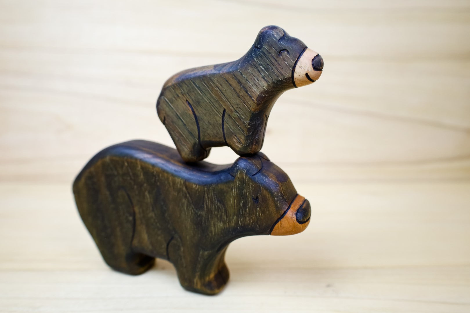 Preorder - Wooden Black Bears- Mama Or Baby