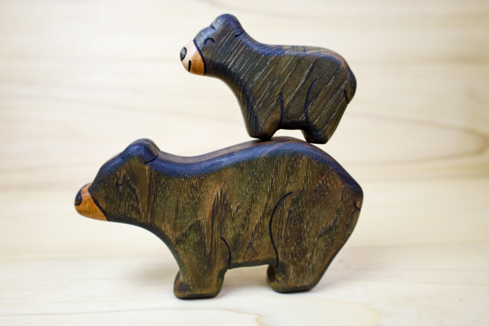 Preorder - Wooden Black Bears- Mama Or Baby