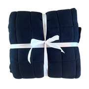 Black Quilted Bamboo Blanket