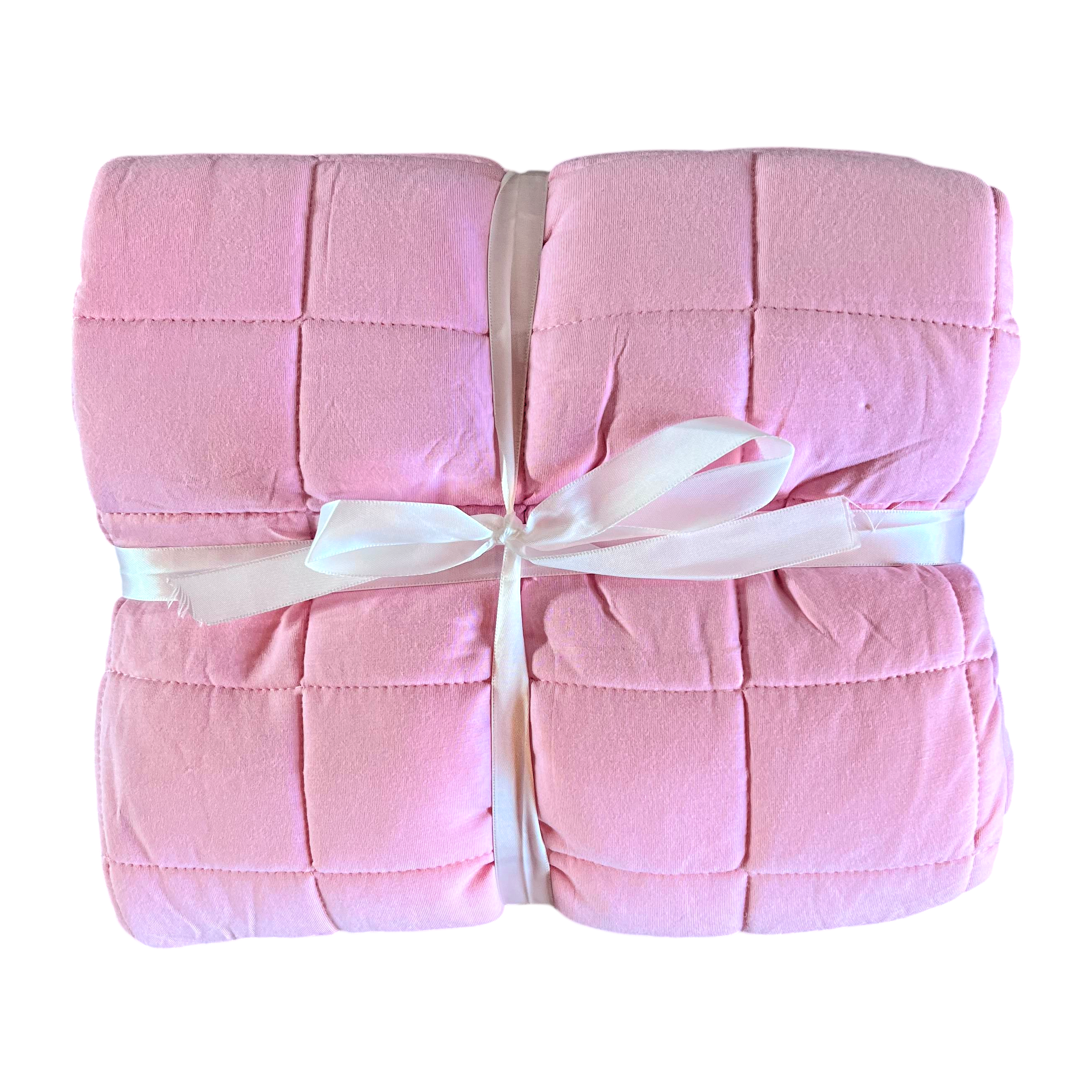 Light Pink Quilted Bamboo Blanket