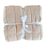 Tan Quilted Bamboo Blanket