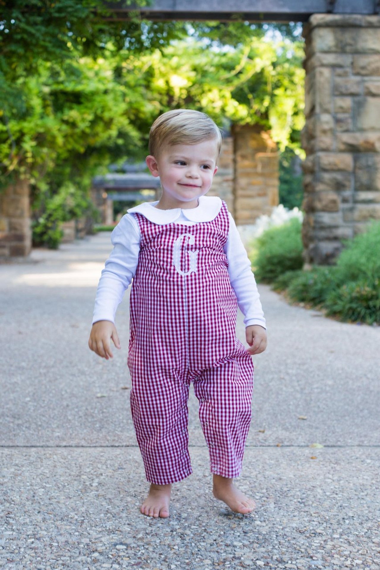 Sale Crimson Gingham Longall