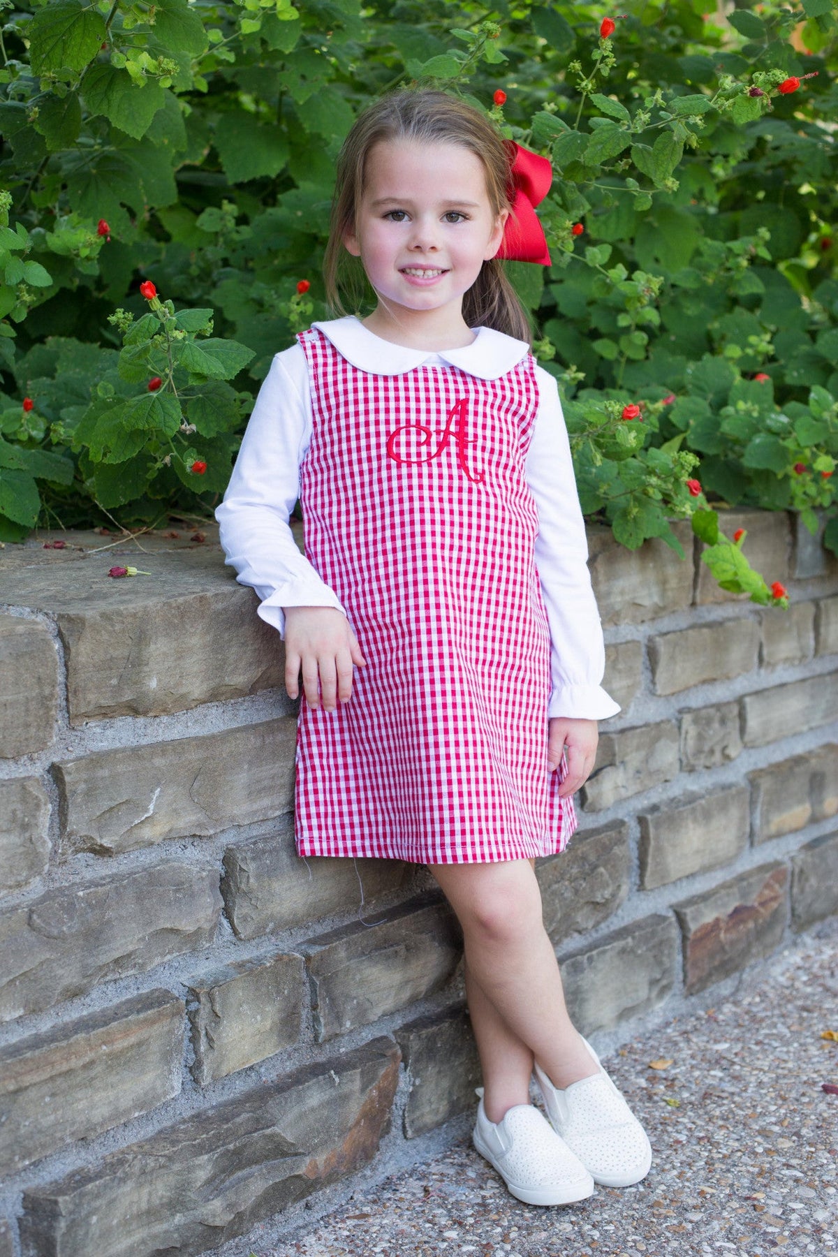Crimson Gingham Jumper