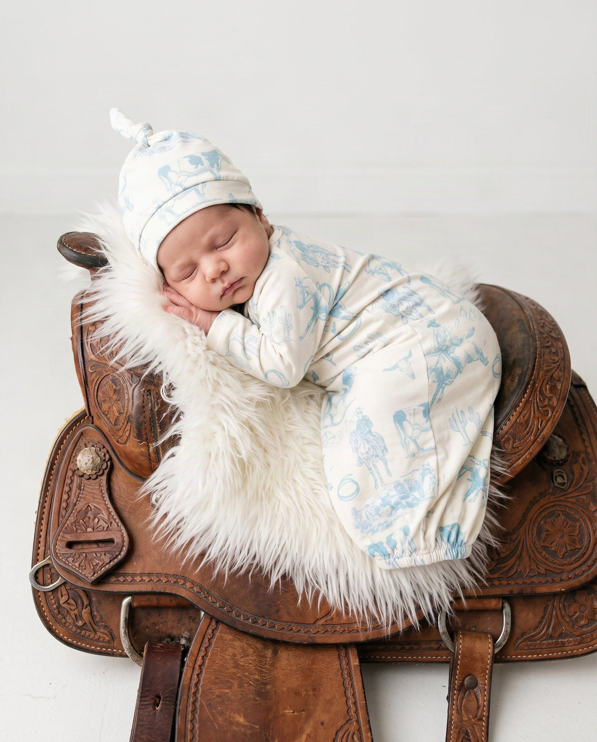 Cowboy Baby Gown